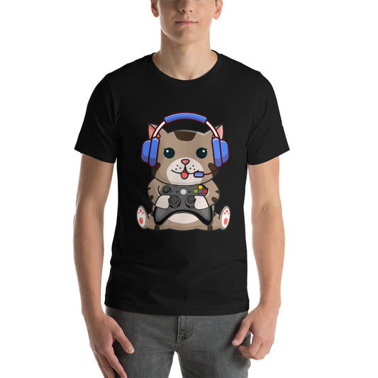 Gamer Cat - Unisex t-shirt by DarkByteGear