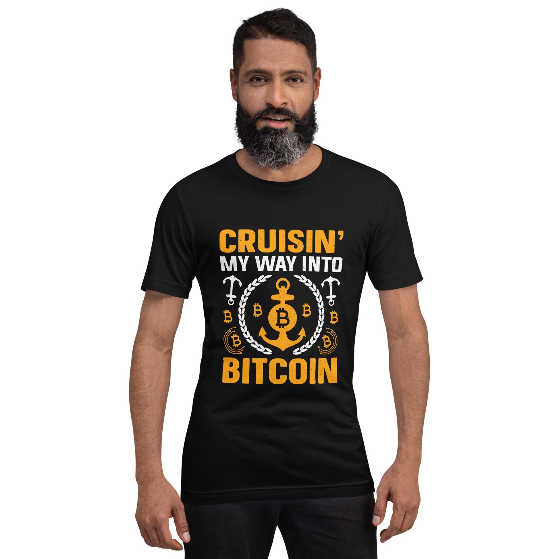 Cruising My Way into Bitcoin - Unisex t-shirt by DarkByteGear