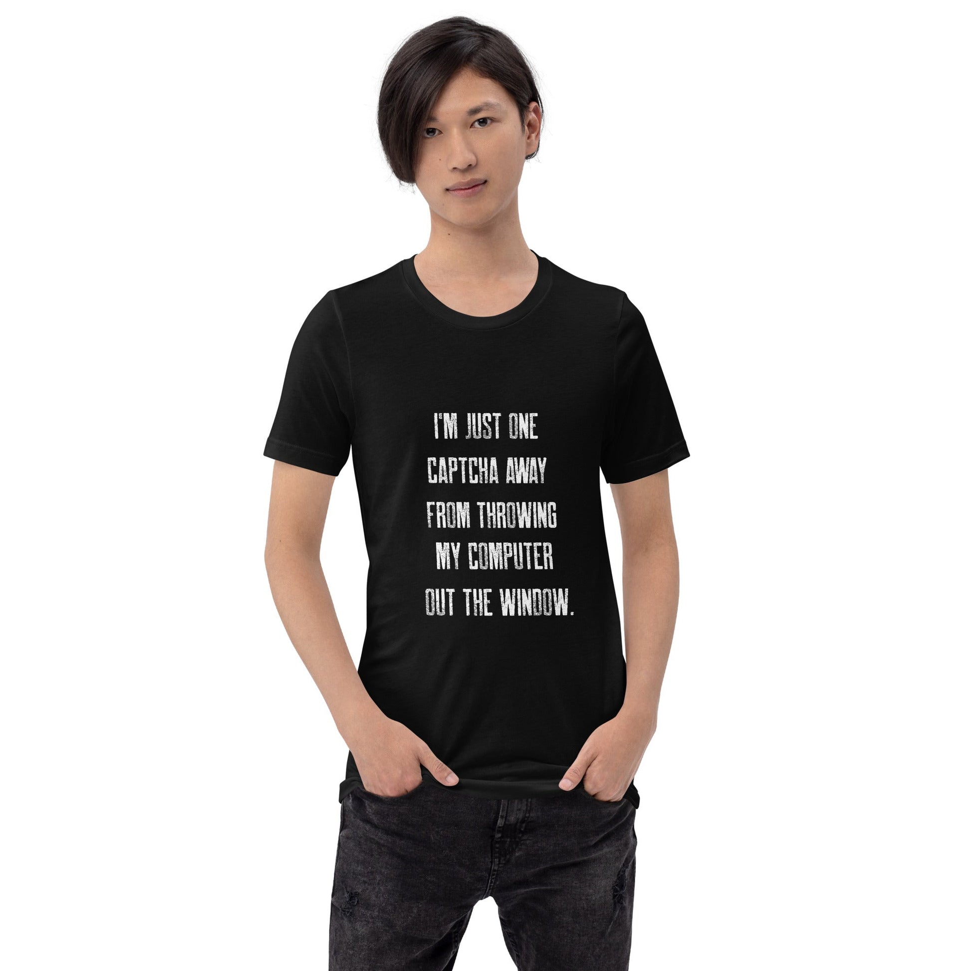 I'm Just one CAPTCHA away from throwing my Computer away V1 - Unisex t-shirt by DarkByteGear