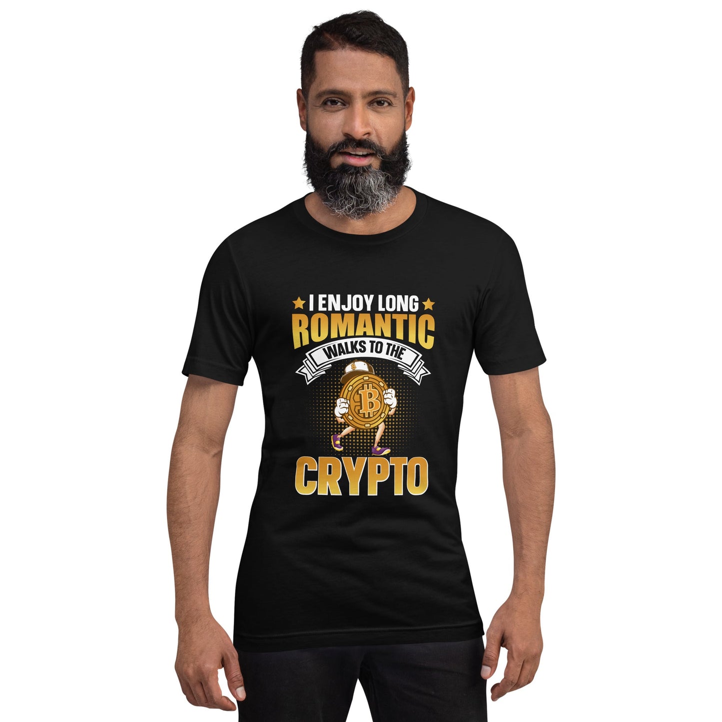 I enjoy long Romantic Walk with Crypto - Unisex t-shirt by DarkByteGear