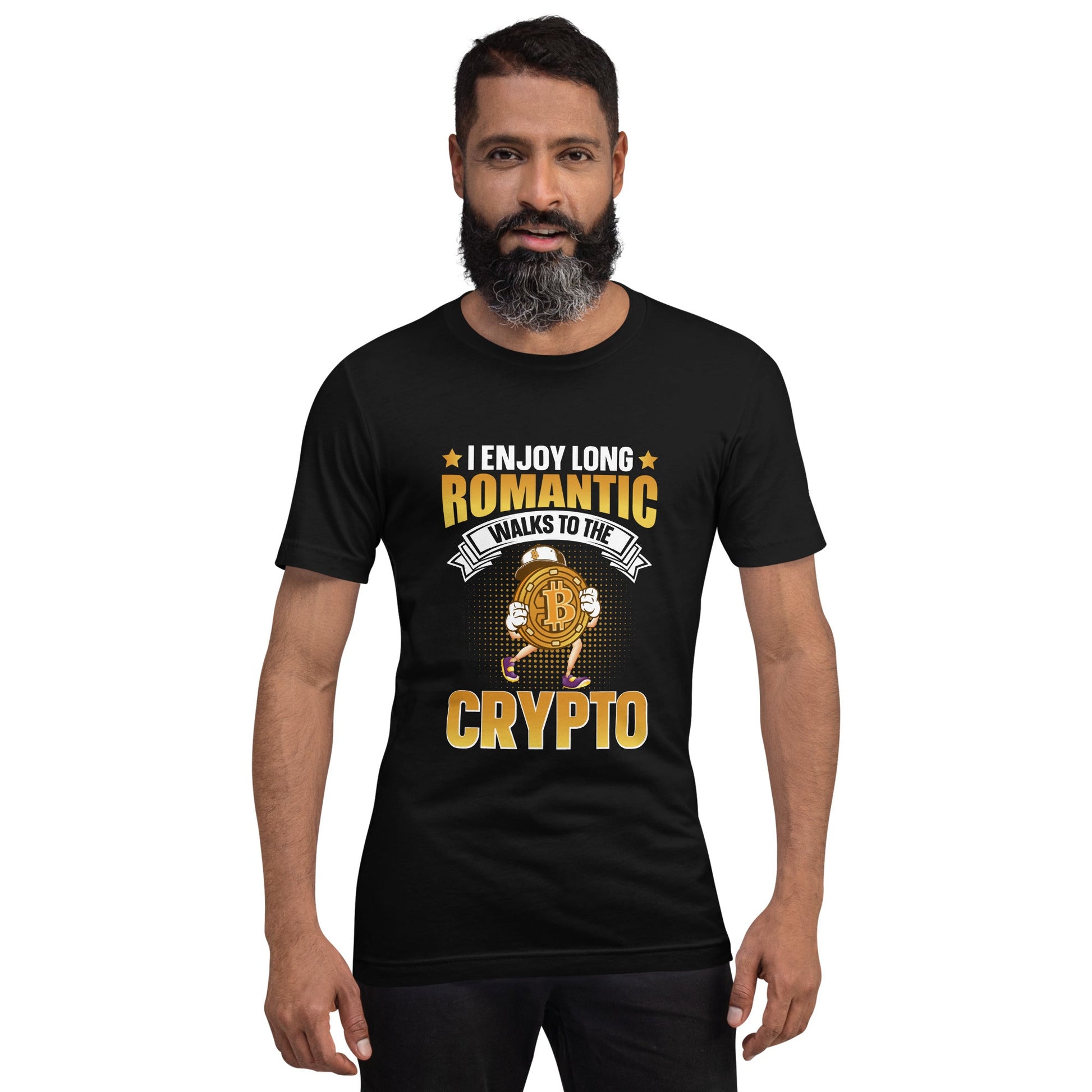 I enjoy long Romantic Walk with Crypto - Unisex t-shirt by DarkByteGear