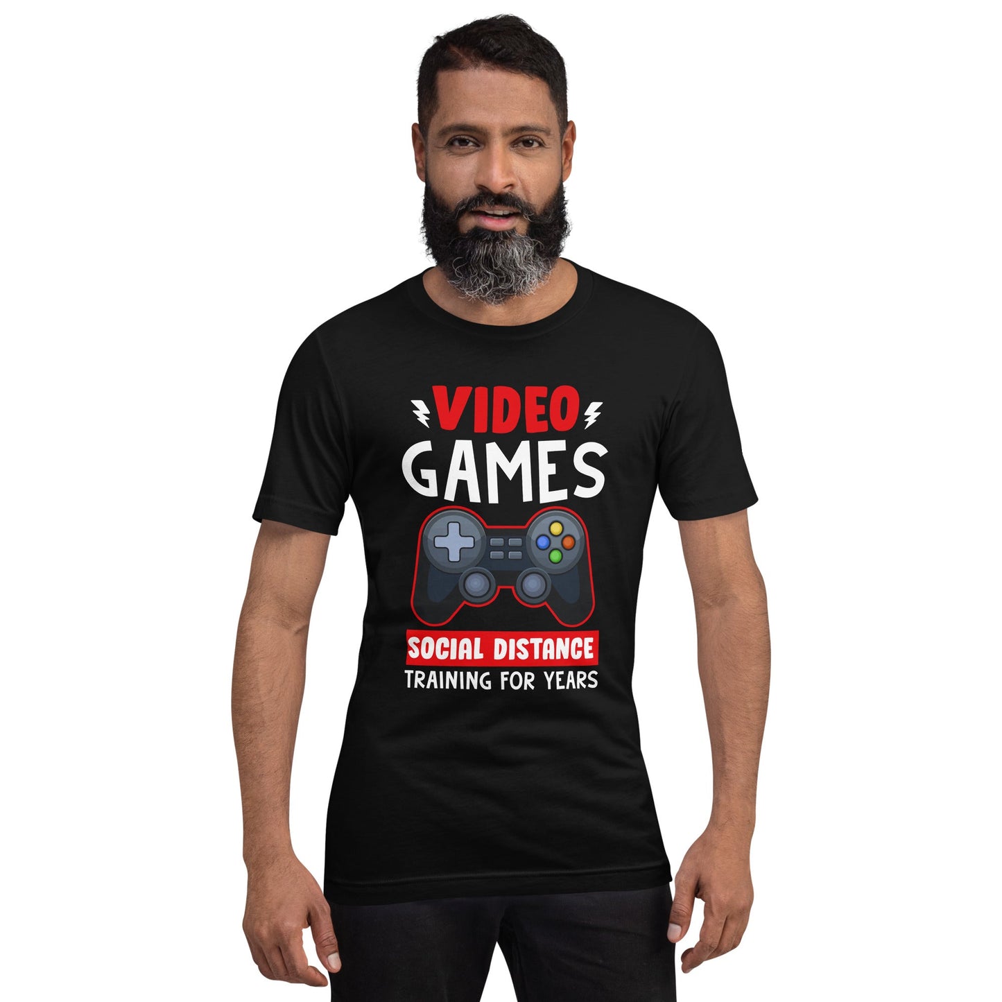 Video Games Social Distance Training for Years - Unisex t-shirt by DarkByteGear