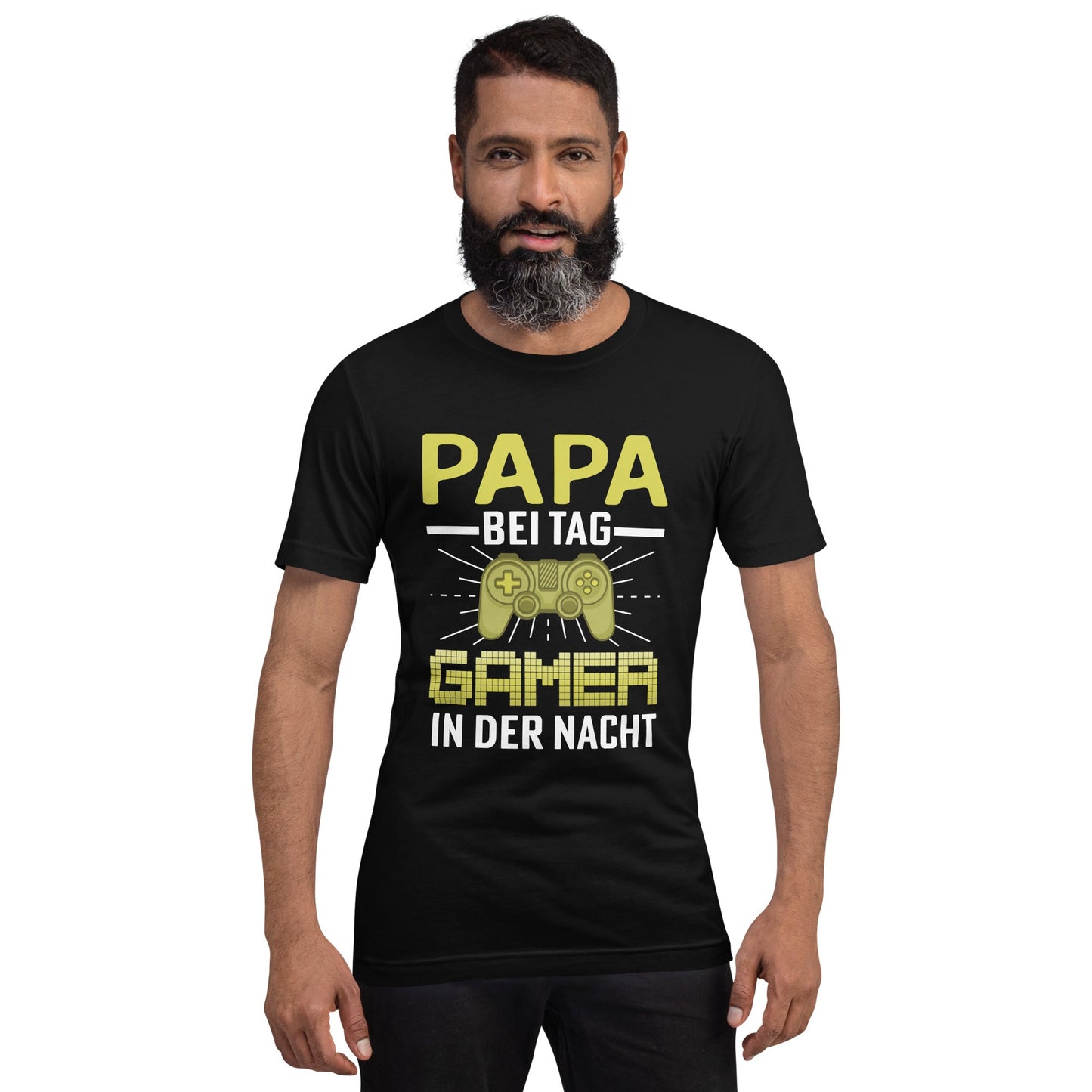 Papa Bei Tag Gamer in Der Nacht - Unisex t-shirt by DarkByteGear