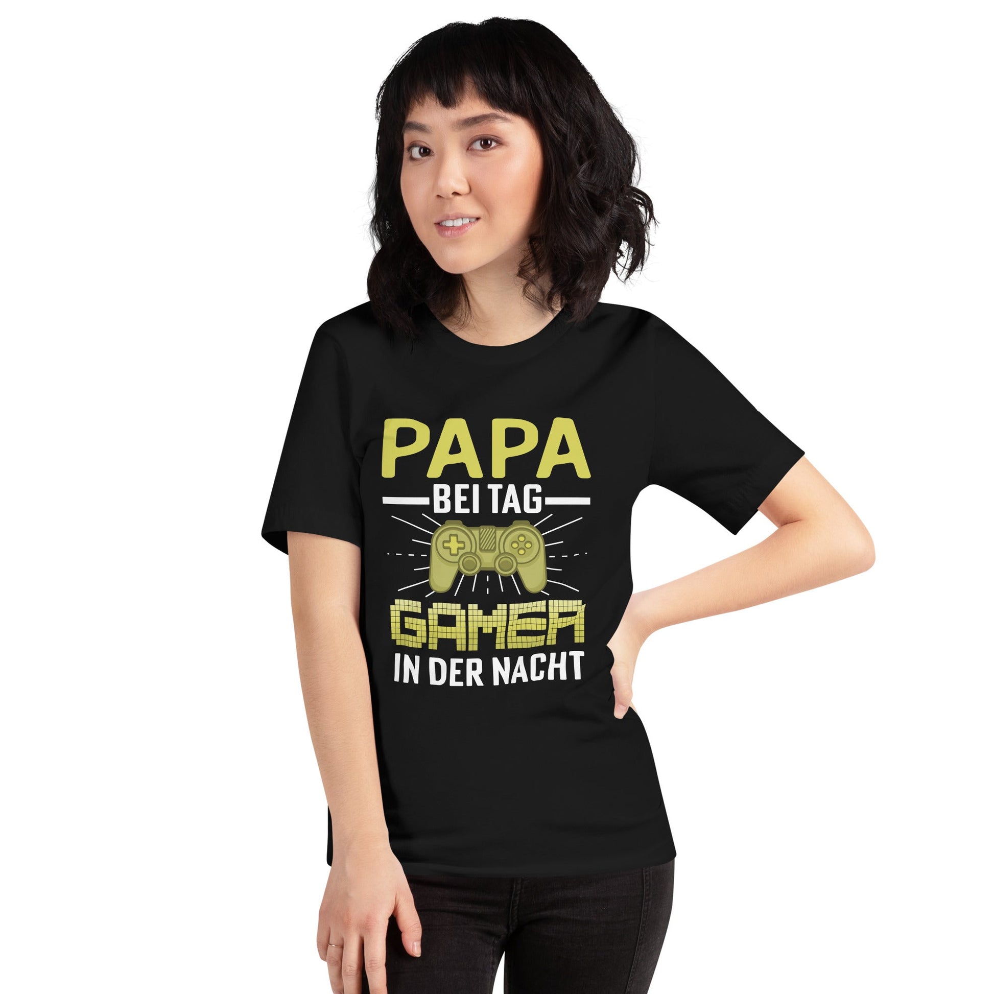 Papa Bei Tag Gamer in Der Nacht - Unisex t-shirt by DarkByteGear
