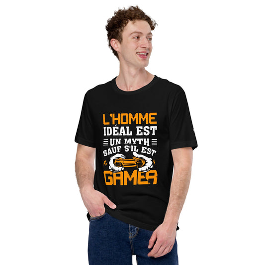L'HOMME IDEAL EST UN MYTH SAUT SILEST GAMER - Unisex t-shirt by DarkByteGear