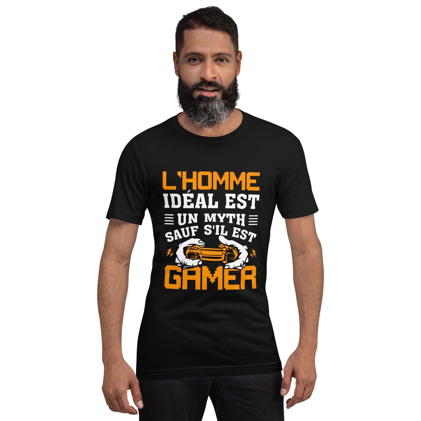 L'HOMME IDEAL EST UN MYTH SAUT SILEST GAMER - Unisex t-shirt by DarkByteGear