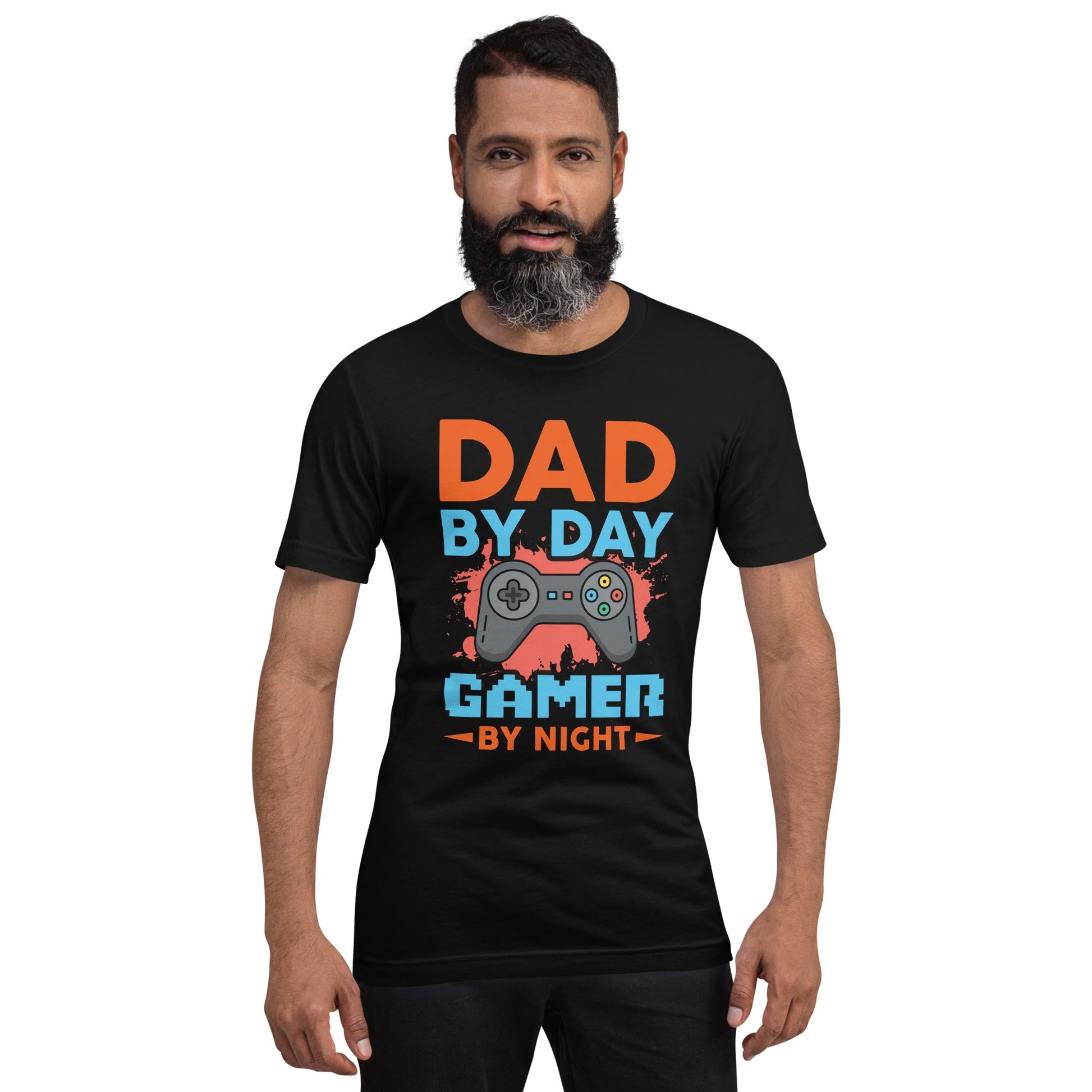 Dad by Day, Gamer by Night - Unisex t-shirt by DarkByteGear