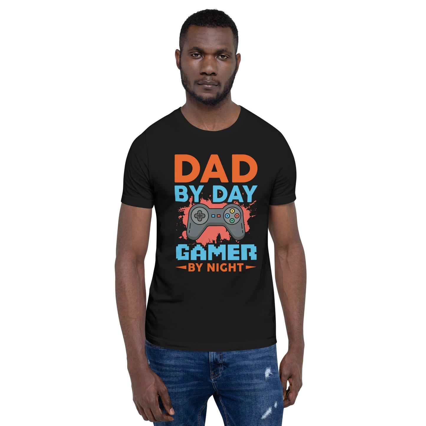Dad by Day, Gamer by Night - Unisex t-shirt by DarkByteGear