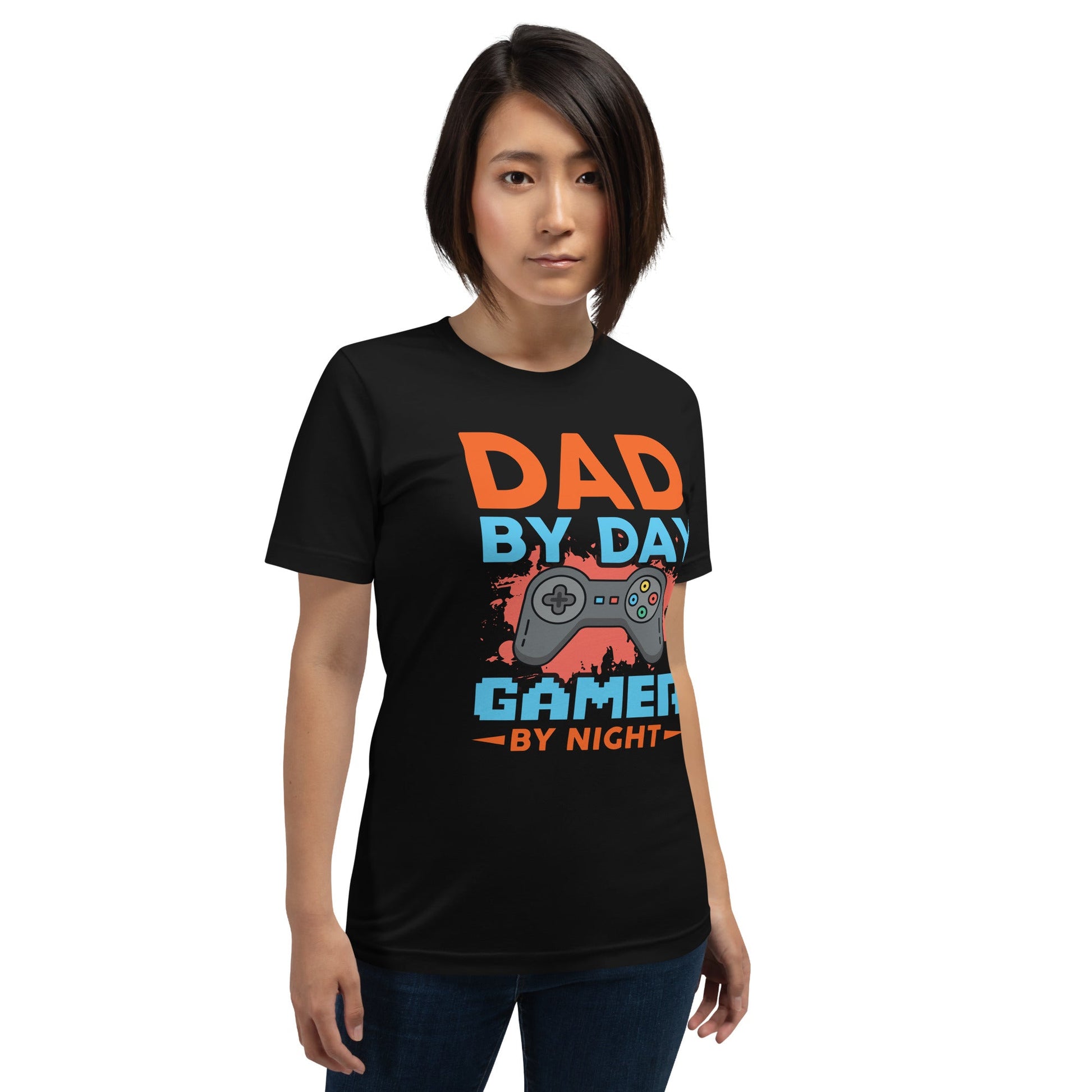 Dad by Day, Gamer by Night - Unisex t-shirt by DarkByteGear