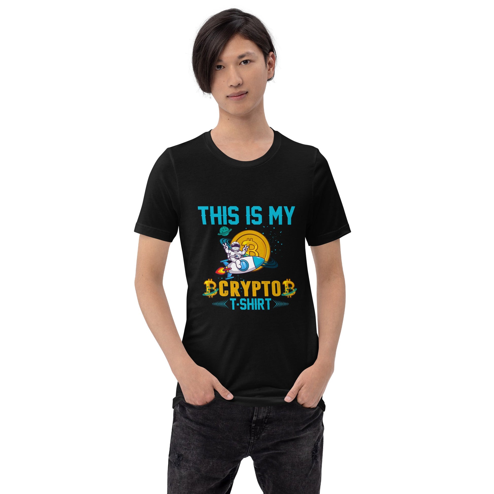 This is my Crypto T-shirt with Turtle Ninja and Missile - Unisex t-shirt by DarkByteGear