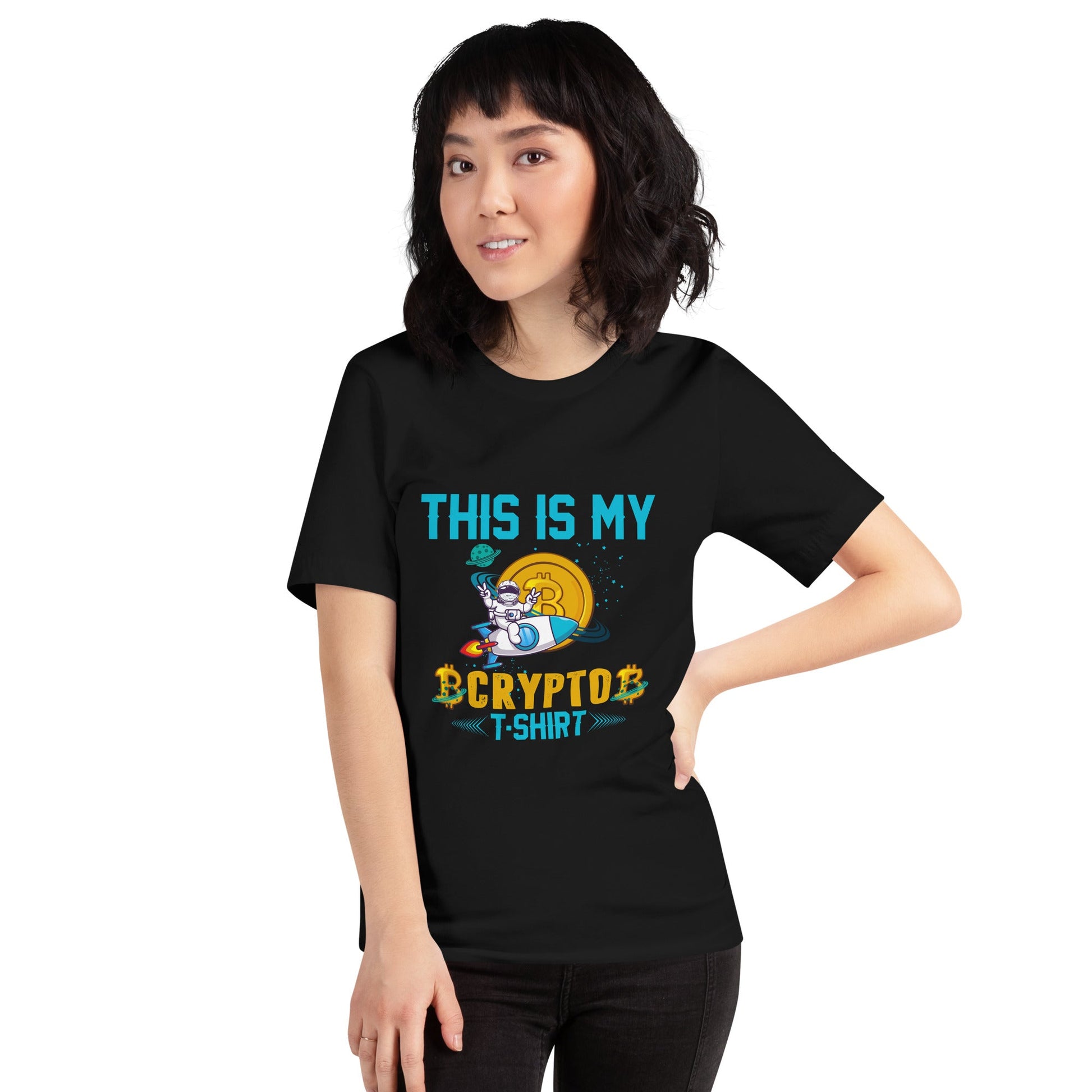 This is my Crypto T-shirt with Turtle Ninja and Missile - Unisex t-shirt by DarkByteGear