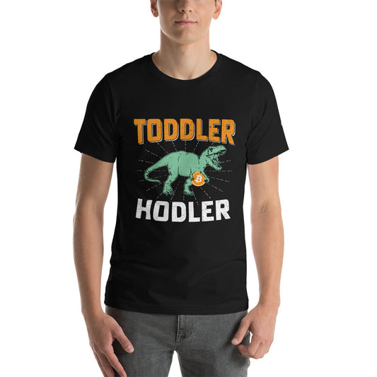 Toddler Bitcoin T-rex Holder - Unisex t-shirt by DarkByteGear