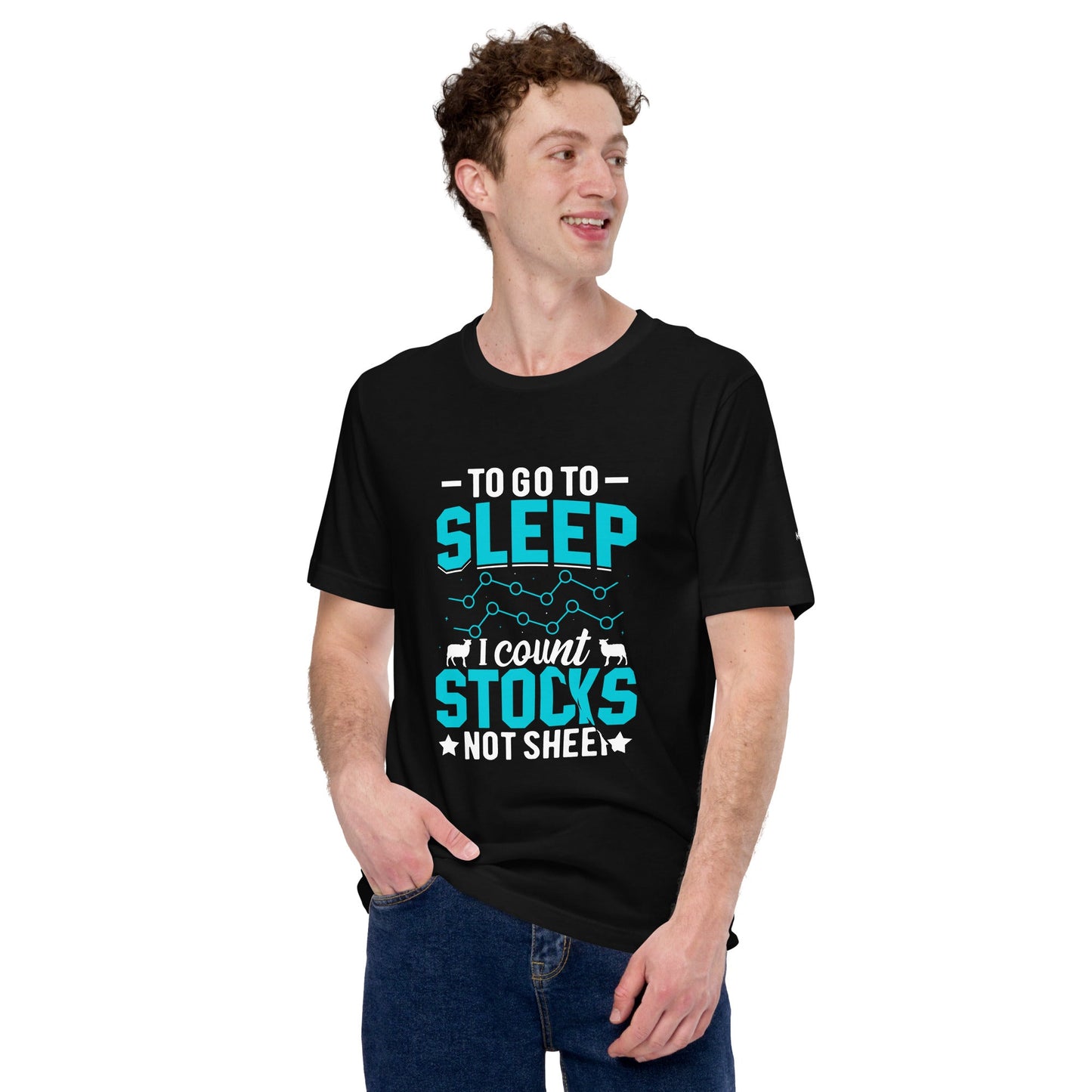 To go to sleep, I count stocks not sheep (DB) - Unisex t-shirt by DarkByteGear