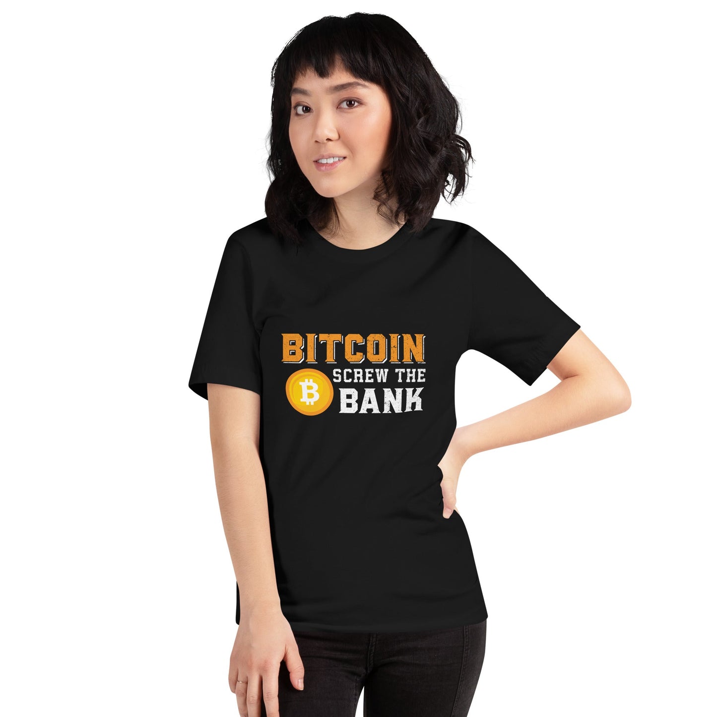 Bitcoin Screw the Bank - Unisex t-shirt by DarkByteGear