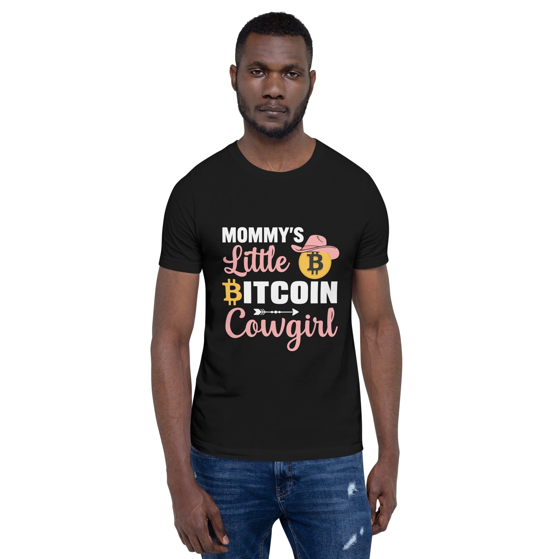 Mommy's little bitcoin cowgirl - Unisex t-shirt by DarkByteGear