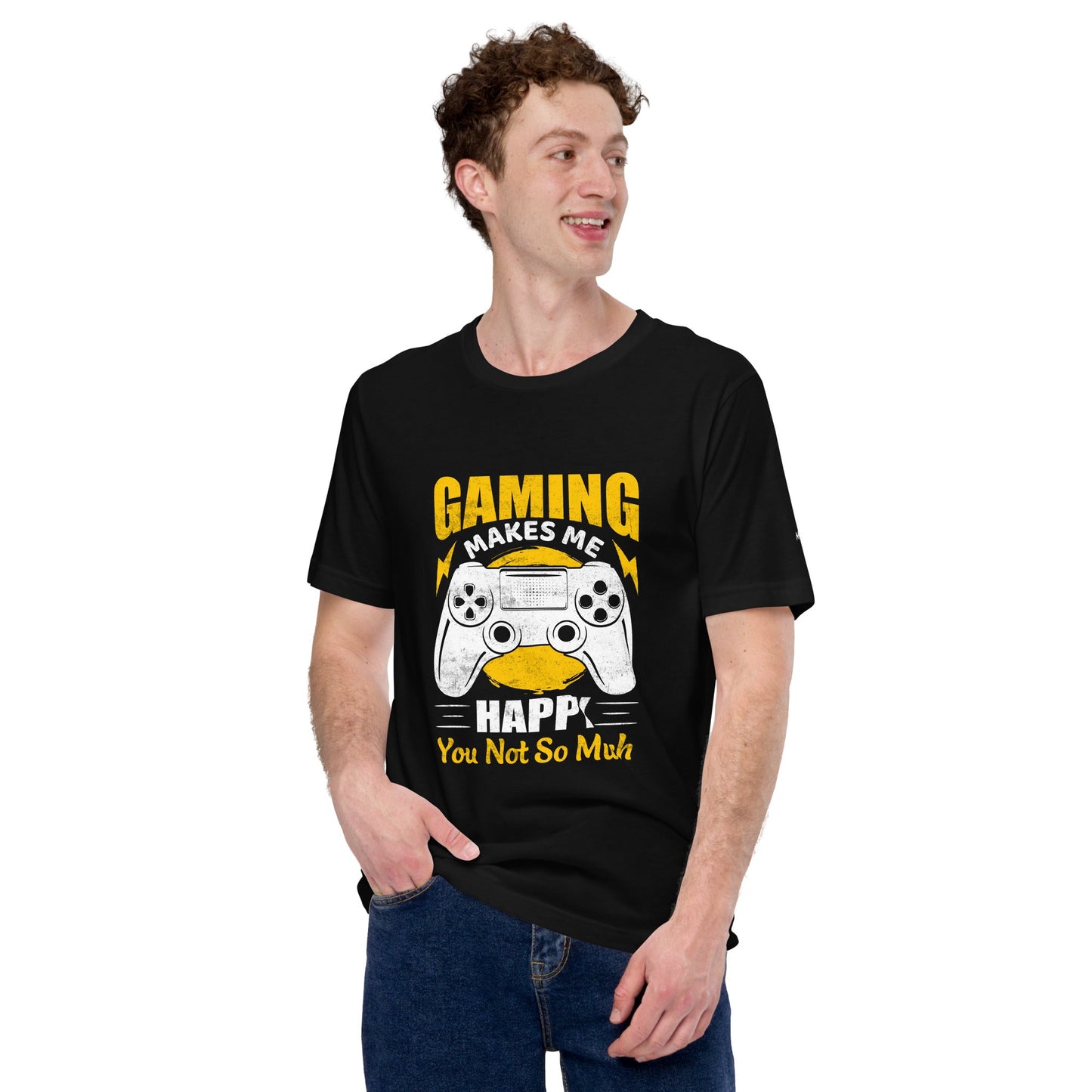 Gaming Makes me Happy (MAHFUZ) - Unisex t-shirt by DarkByteGear