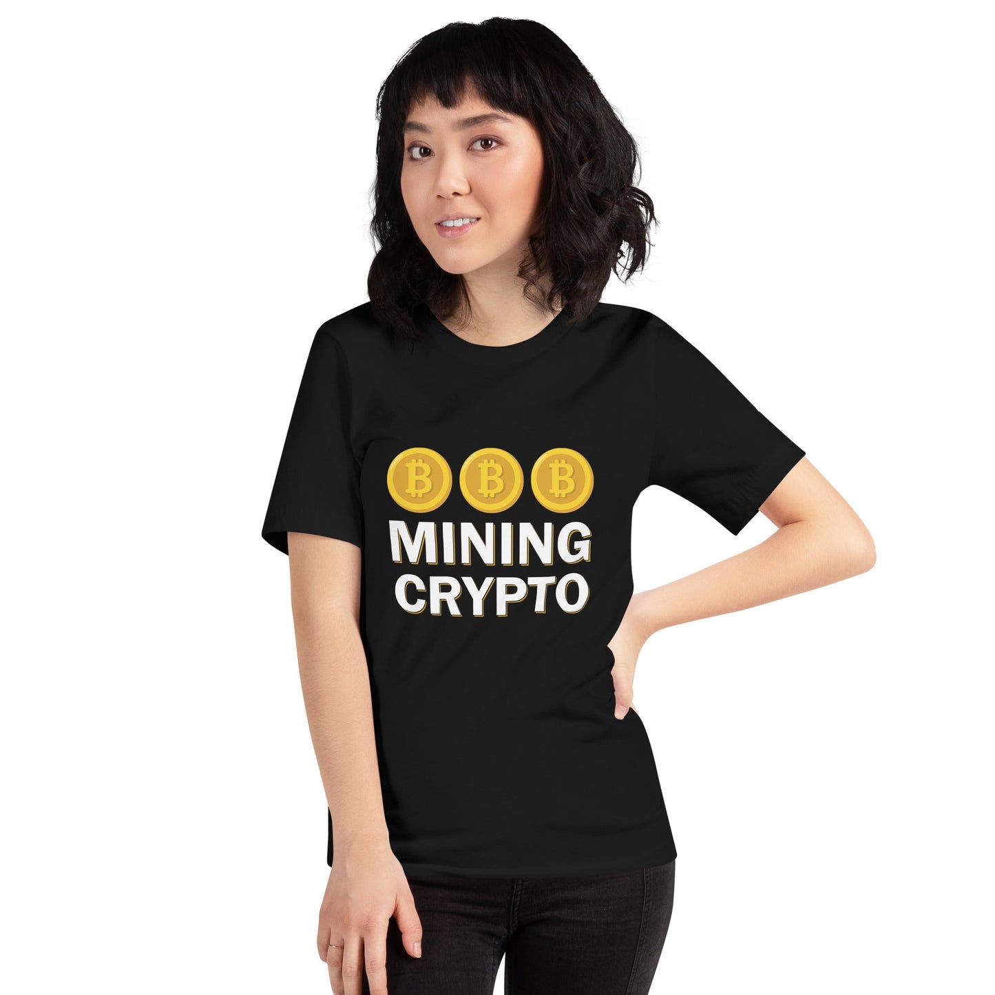 Mining Crypto - Unisex t-shirt ( Back Print ) by DarkByteGear