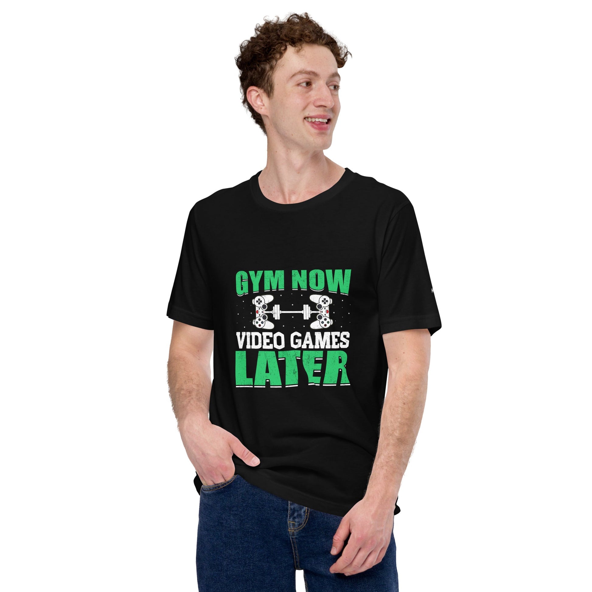 Gym now, Video Games Later - Unisex t-shirt by DarkByteGear