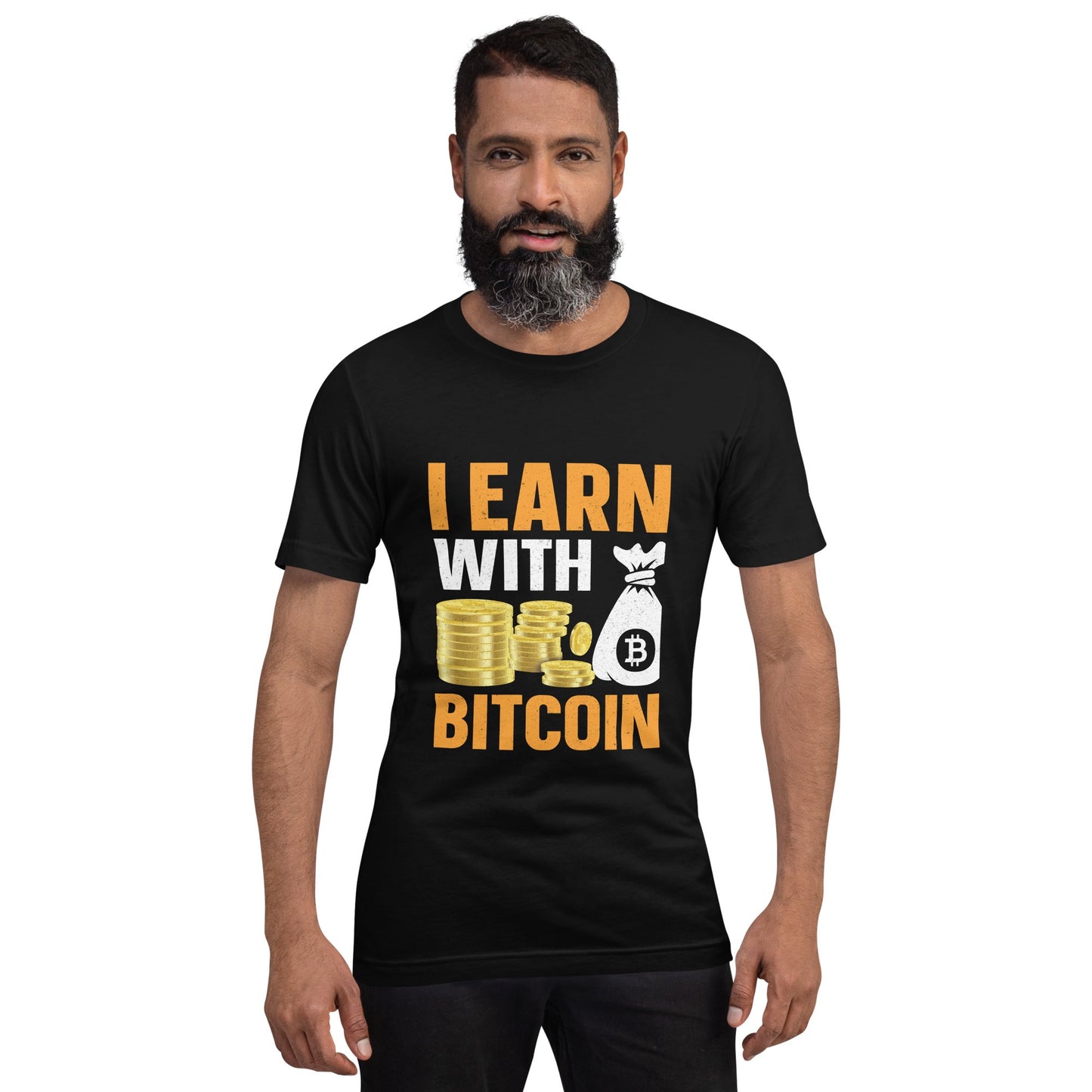 I Earn with Bitcoin - Unisex t-shirt by DarkByteGear