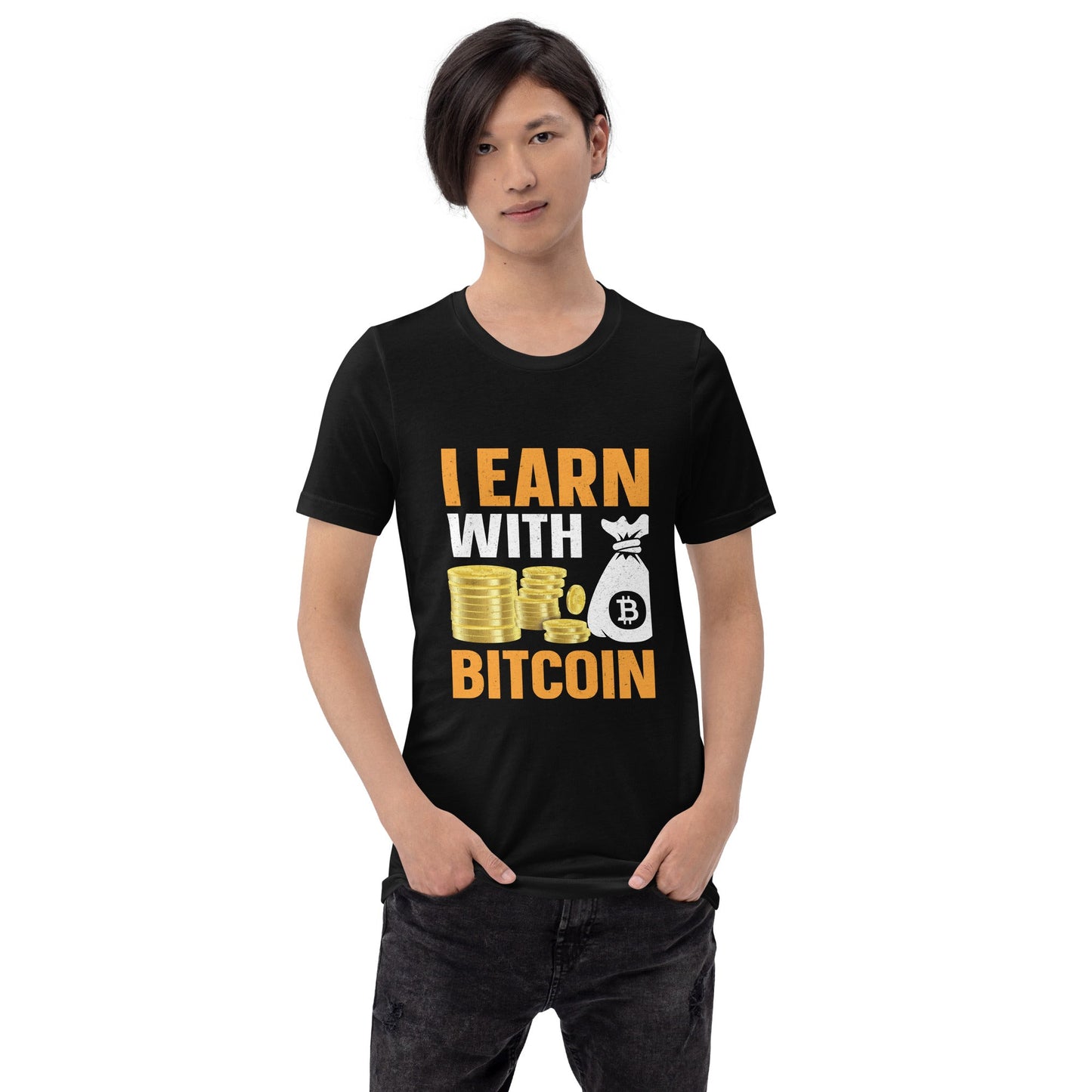 I Earn with Bitcoin - Unisex t-shirt by DarkByteGear