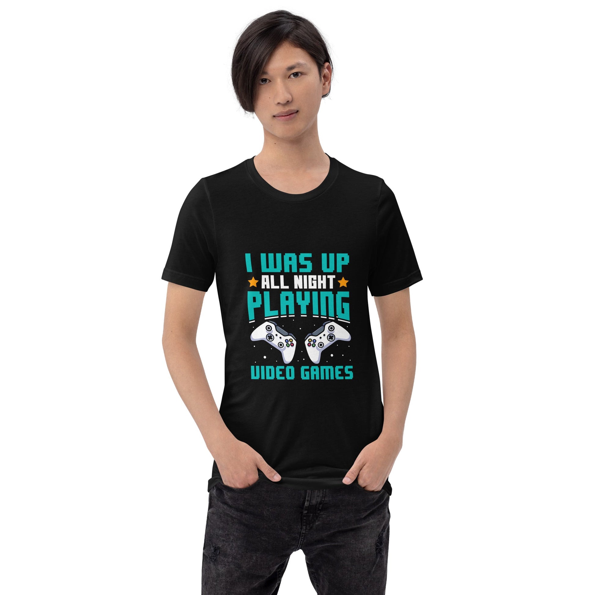I was up all night playing Video Games Rima - Unisex t-shirt by DarkByteGear