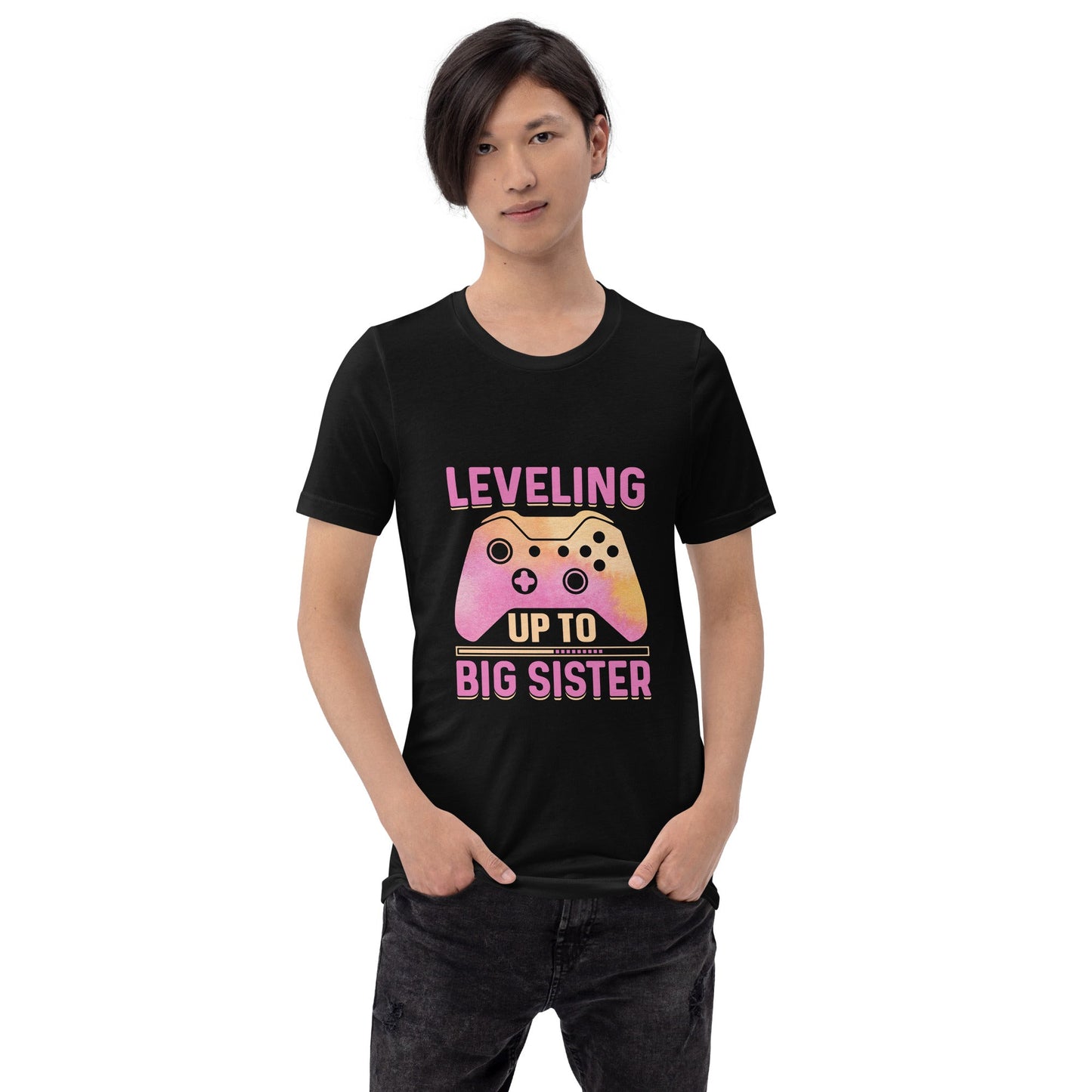 Levelling up to Big Sister - Unisex t-shirt by DarkByteGear