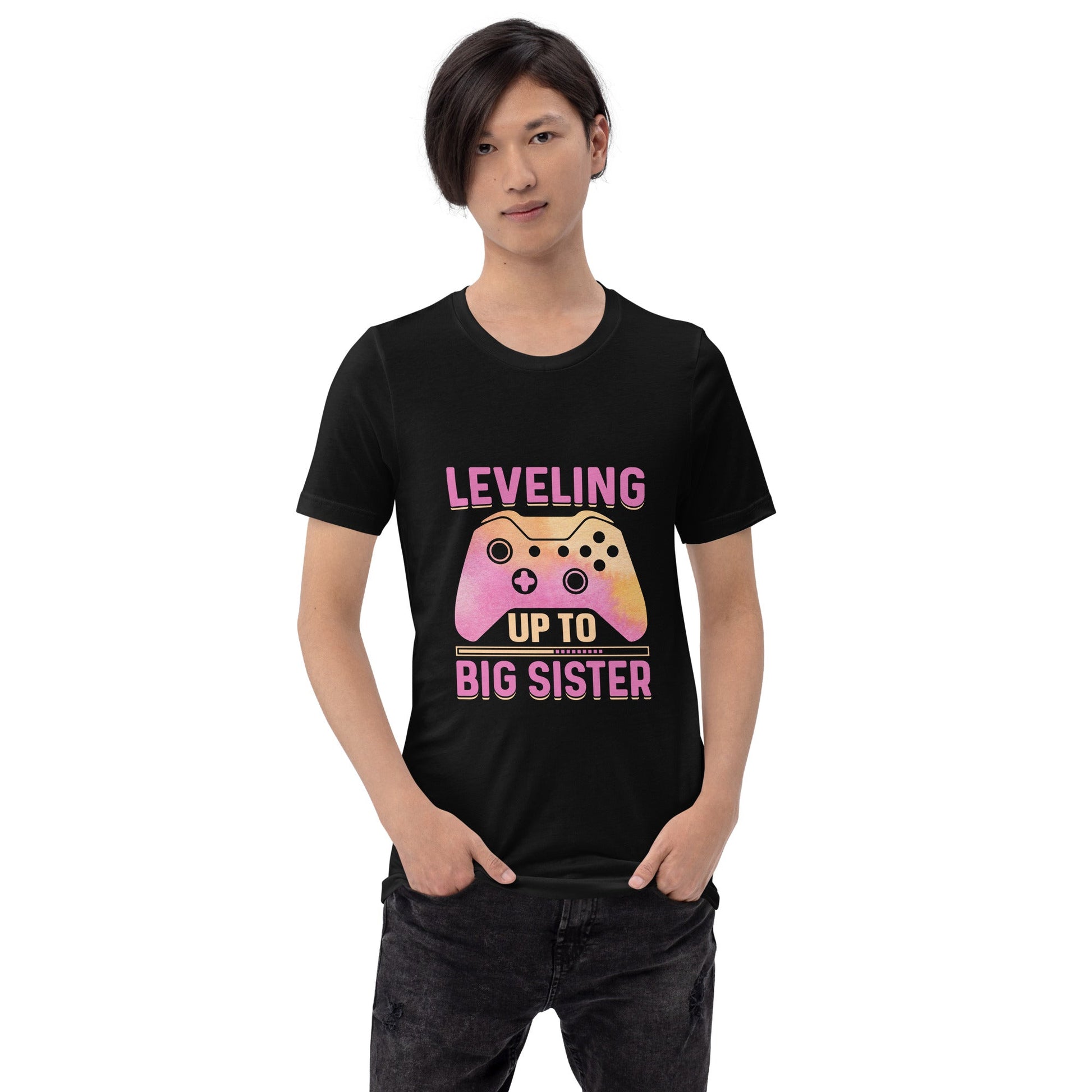 Levelling up to Big Sister - Unisex t-shirt by DarkByteGear