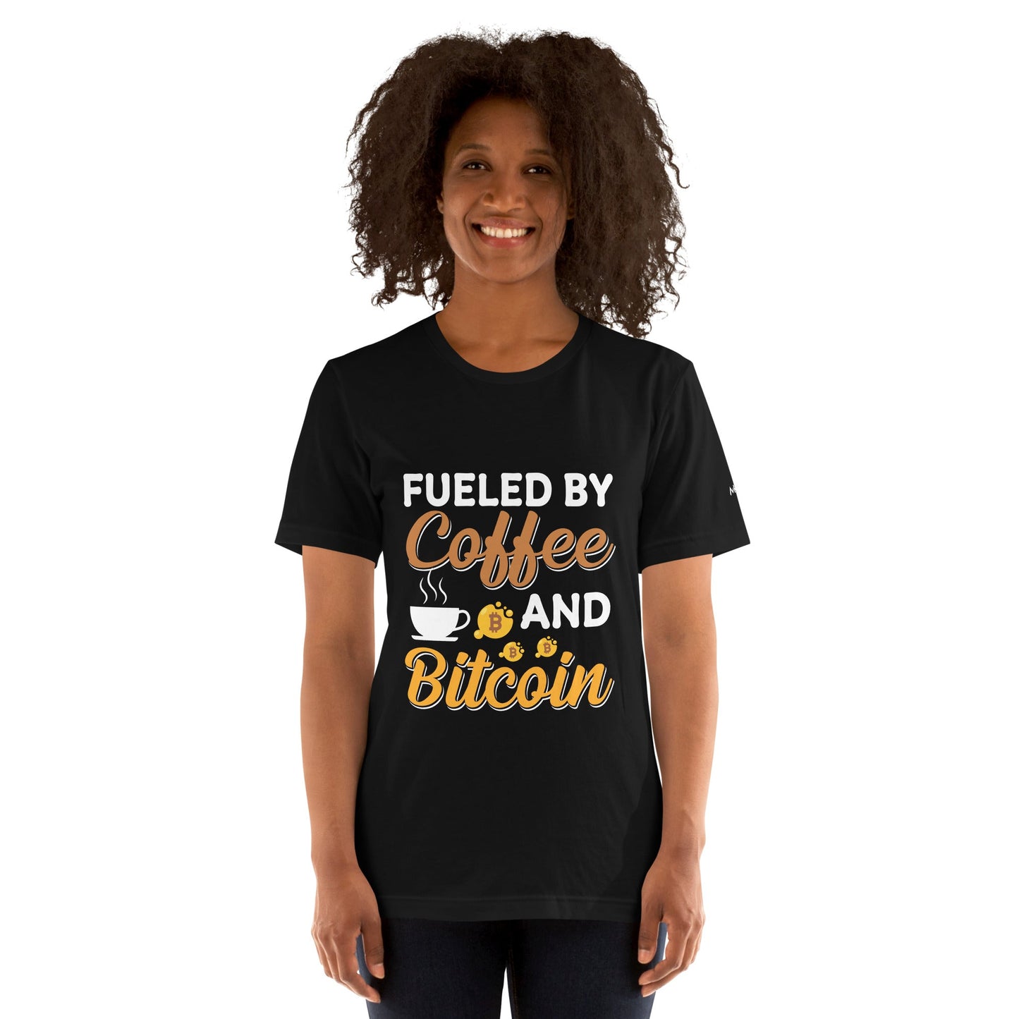 Fueled by Coffee and Bitcoin V1 - Unisex t-shirt by DarkByteGear
