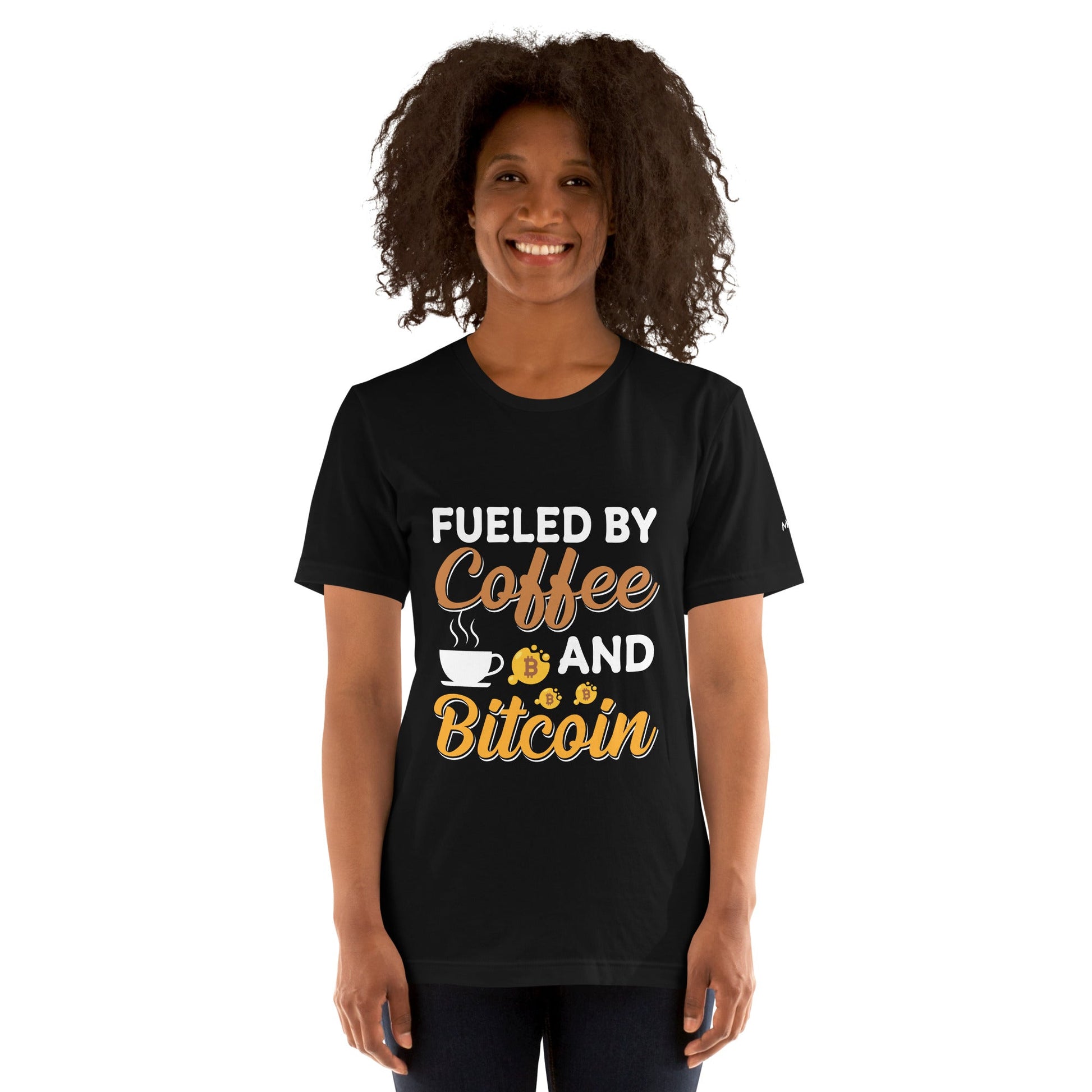 Fueled by Coffee and Bitcoin V1 - Unisex t-shirt by DarkByteGear