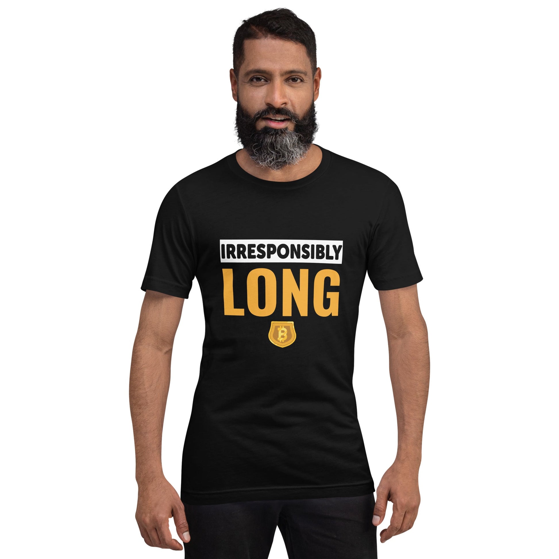 Irresponsibly Long Bitcoin - Unisex t-shirt by DarkByteGear