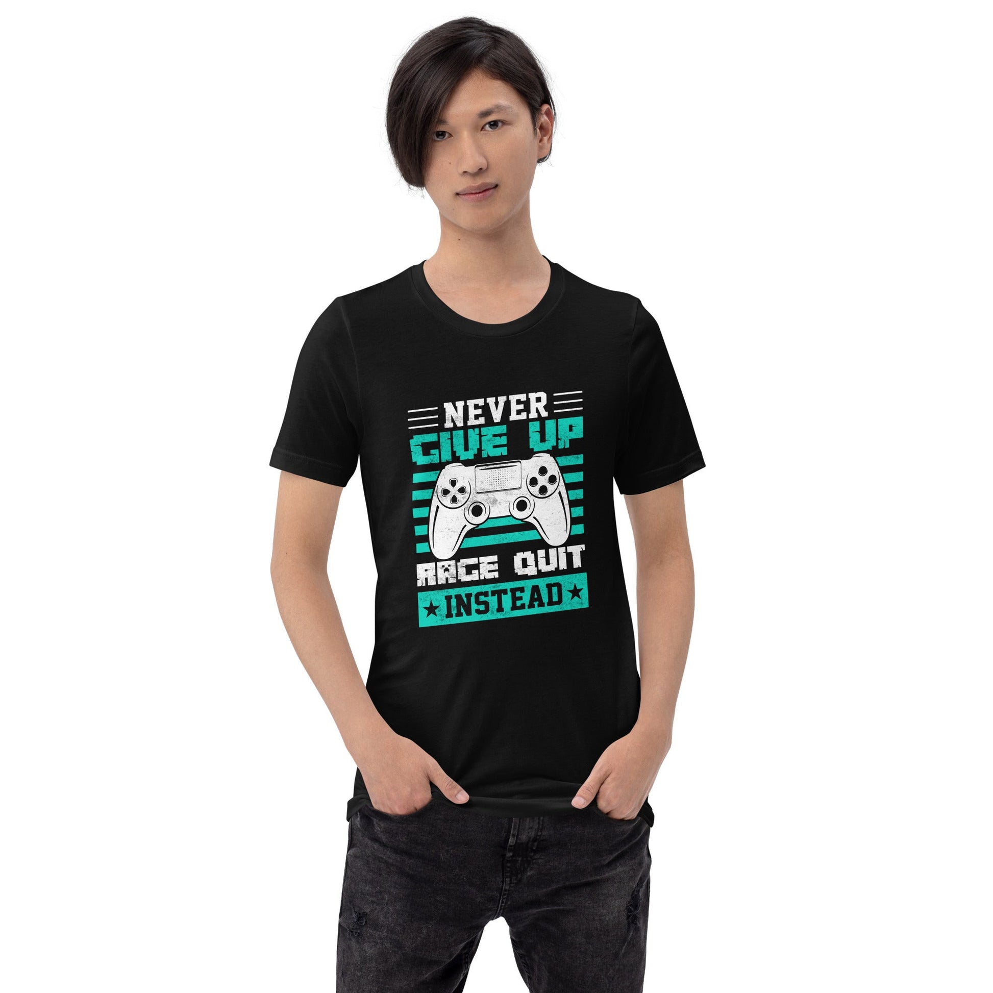 Never Give Up! Arge Quit - Unisex t-shirt by DarkByteGear