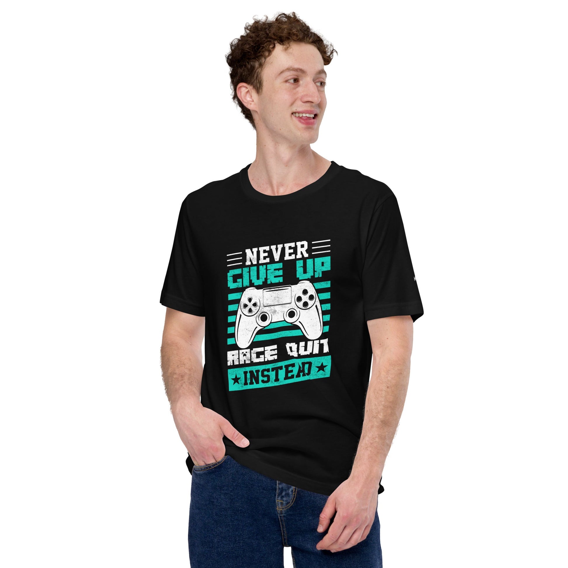 Never Give Up! Arge Quit - Unisex t-shirt by DarkByteGear