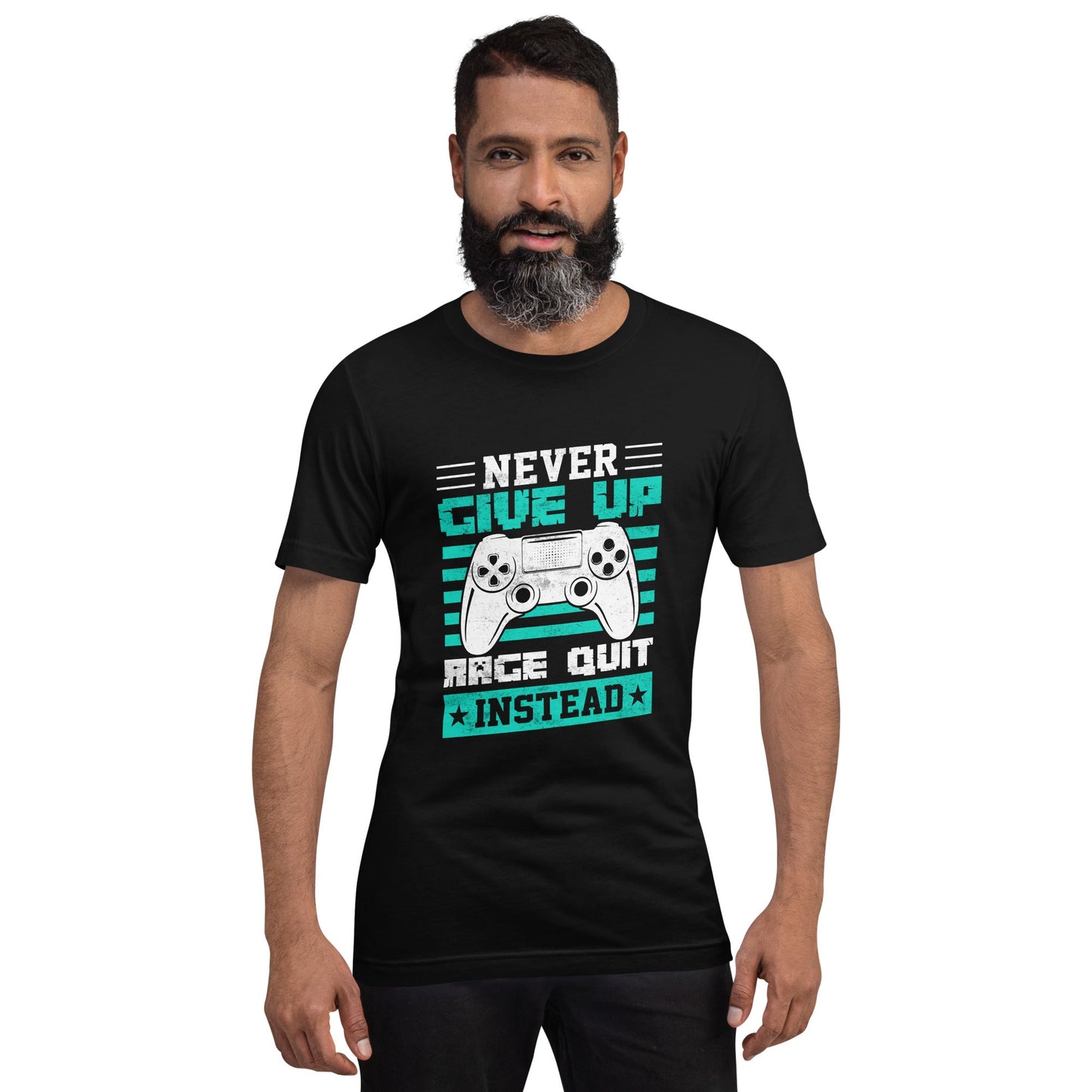 Never Give Up! Arge Quit - Unisex t-shirt by DarkByteGear