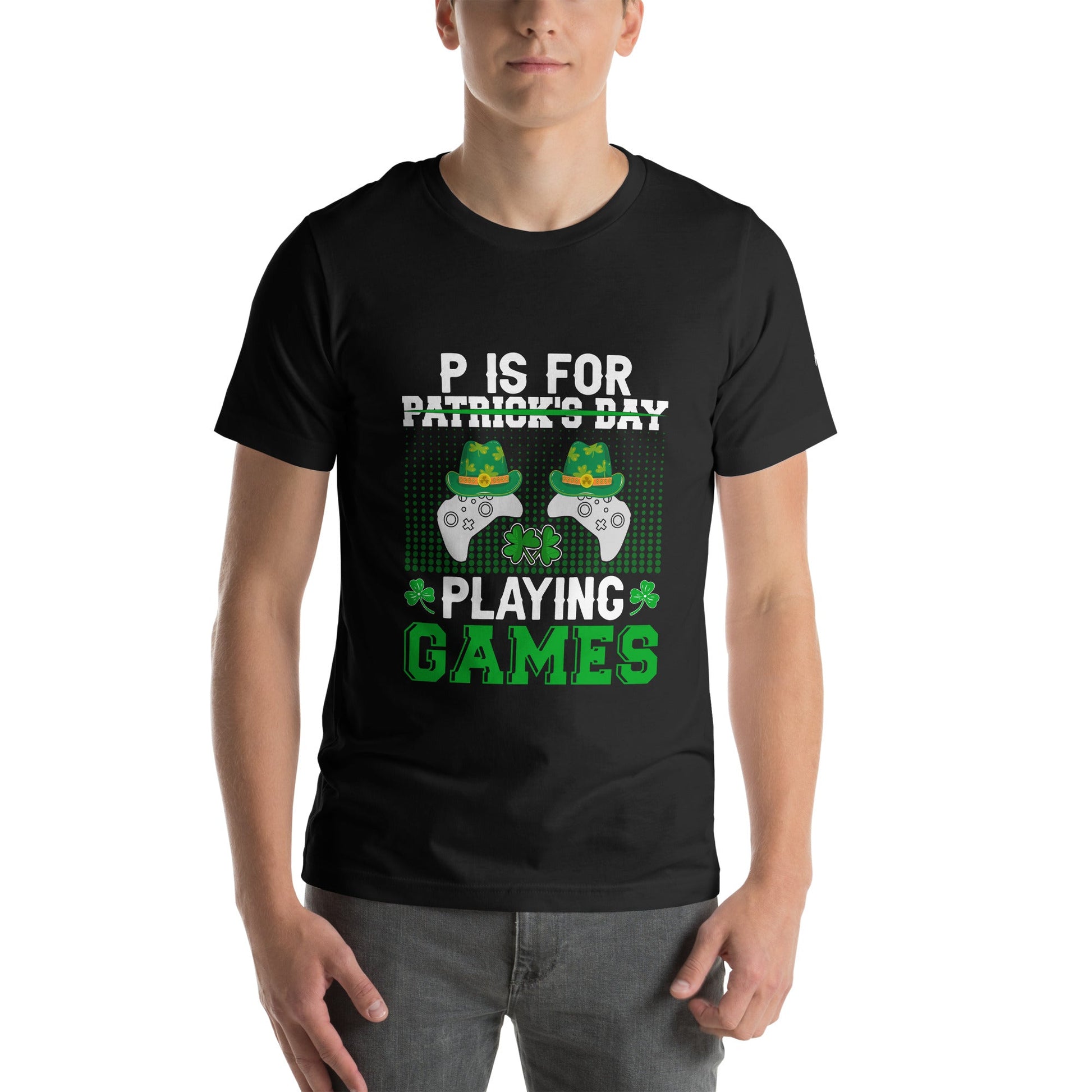 P is for "Playing Games" - Unisex t-shirt by DarkByteGear