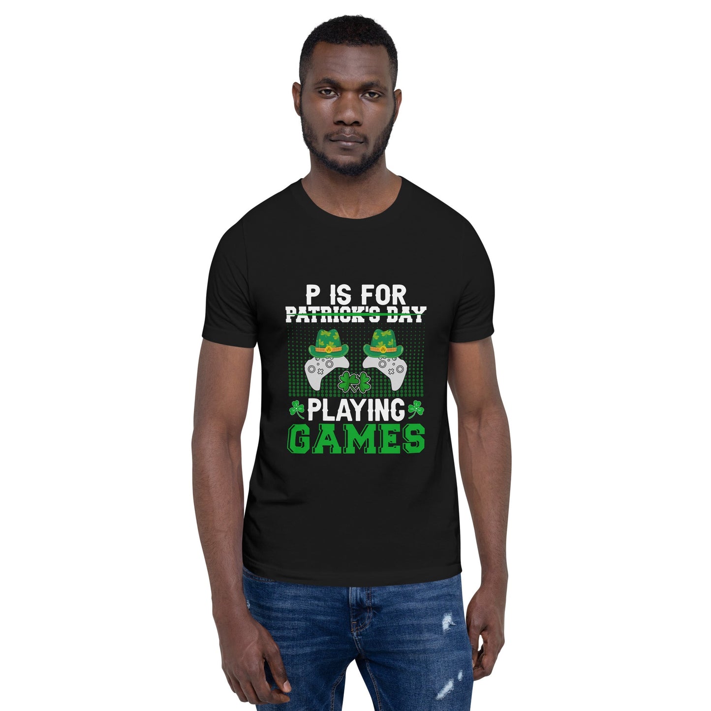 P is for "Playing Games" - Unisex t-shirt by DarkByteGear