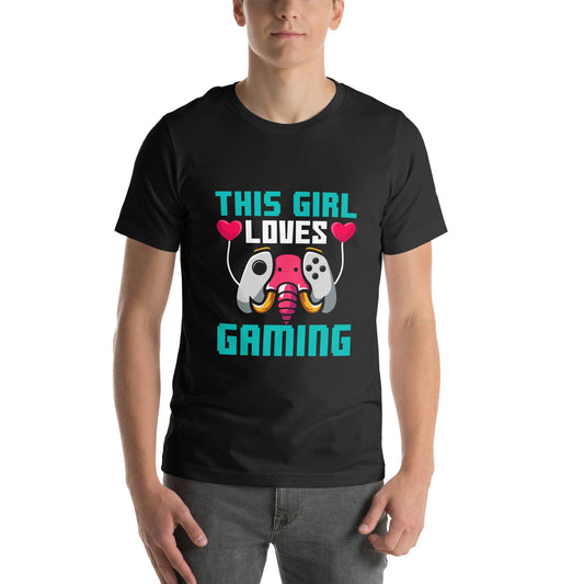 This girl Loves video games ( RiMa ) - Unisex t-shirt by DarkByteGear