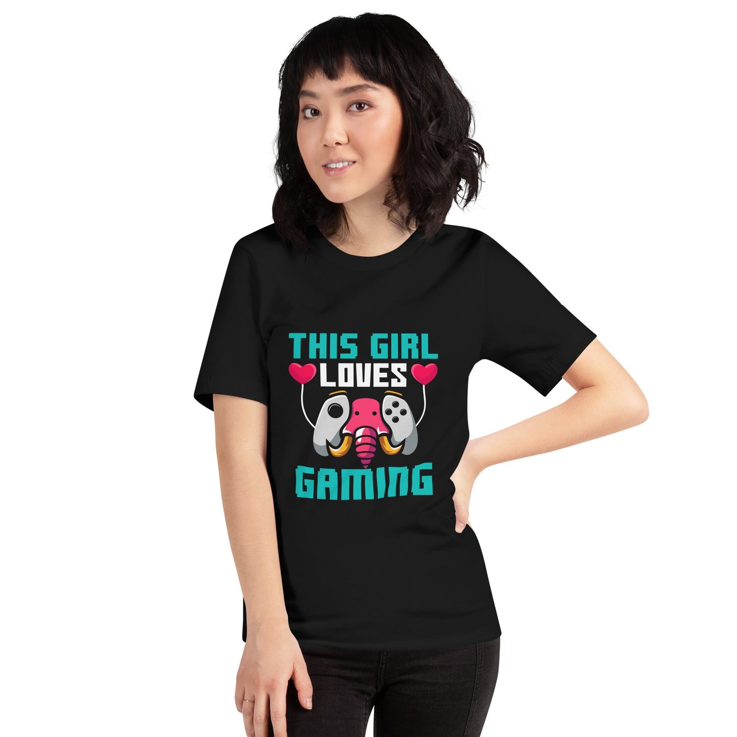 This girl Loves video games ( RiMa ) - Unisex t-shirt by DarkByteGear
