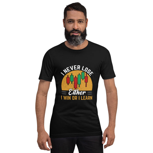 I never Lose: Either I win or I learn V1 - Unisex t-shirt by DarkByteGear