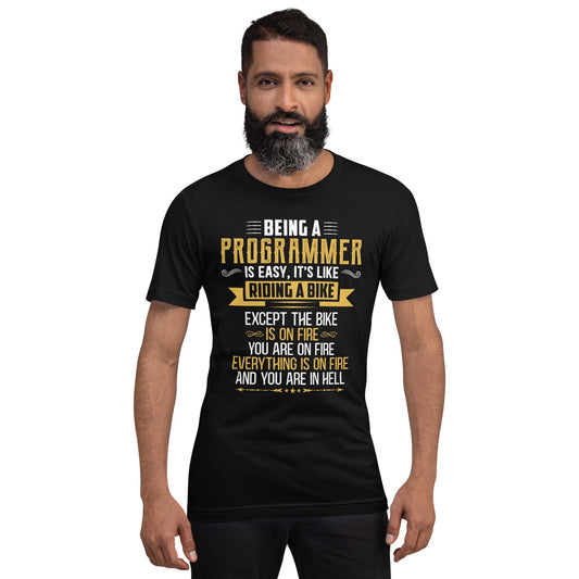Being a Programmer is easy V2 - Unisex t-shirt by DarkByteGear