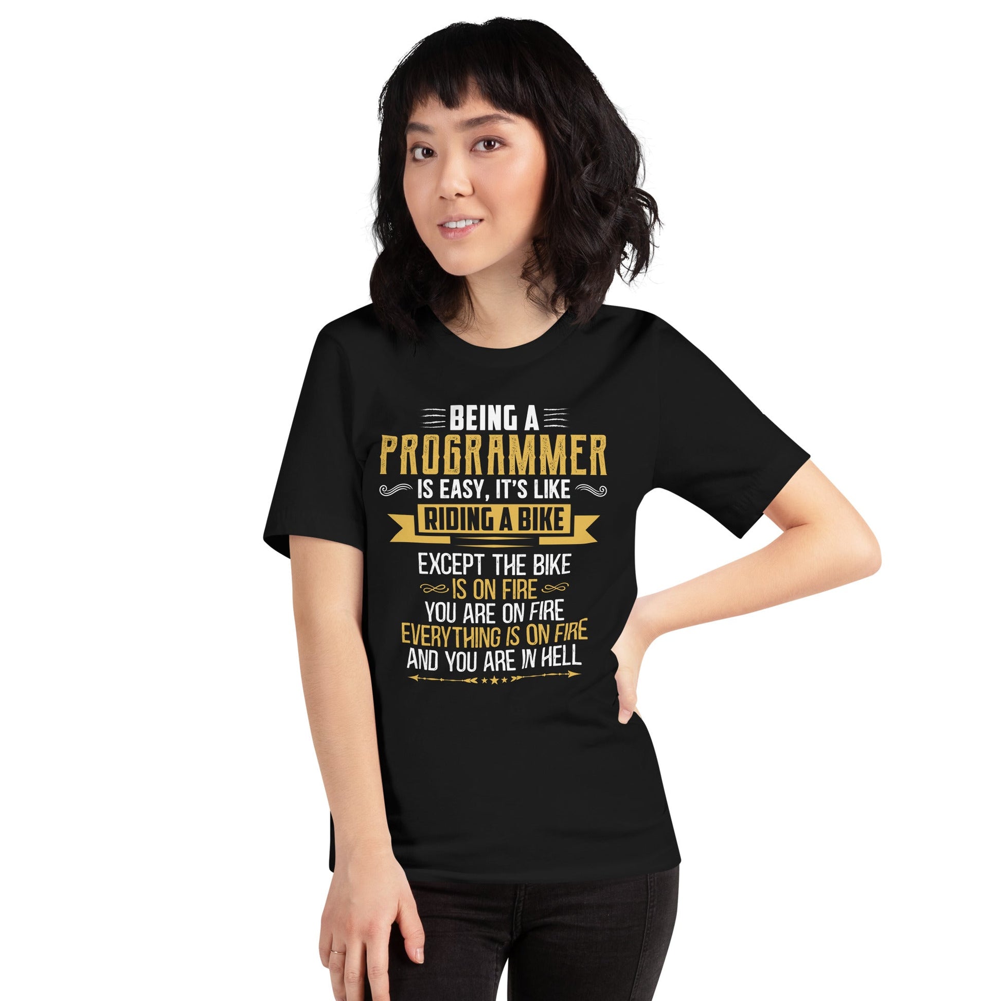 Being a Programmer is easy V2 - Unisex t-shirt by DarkByteGear