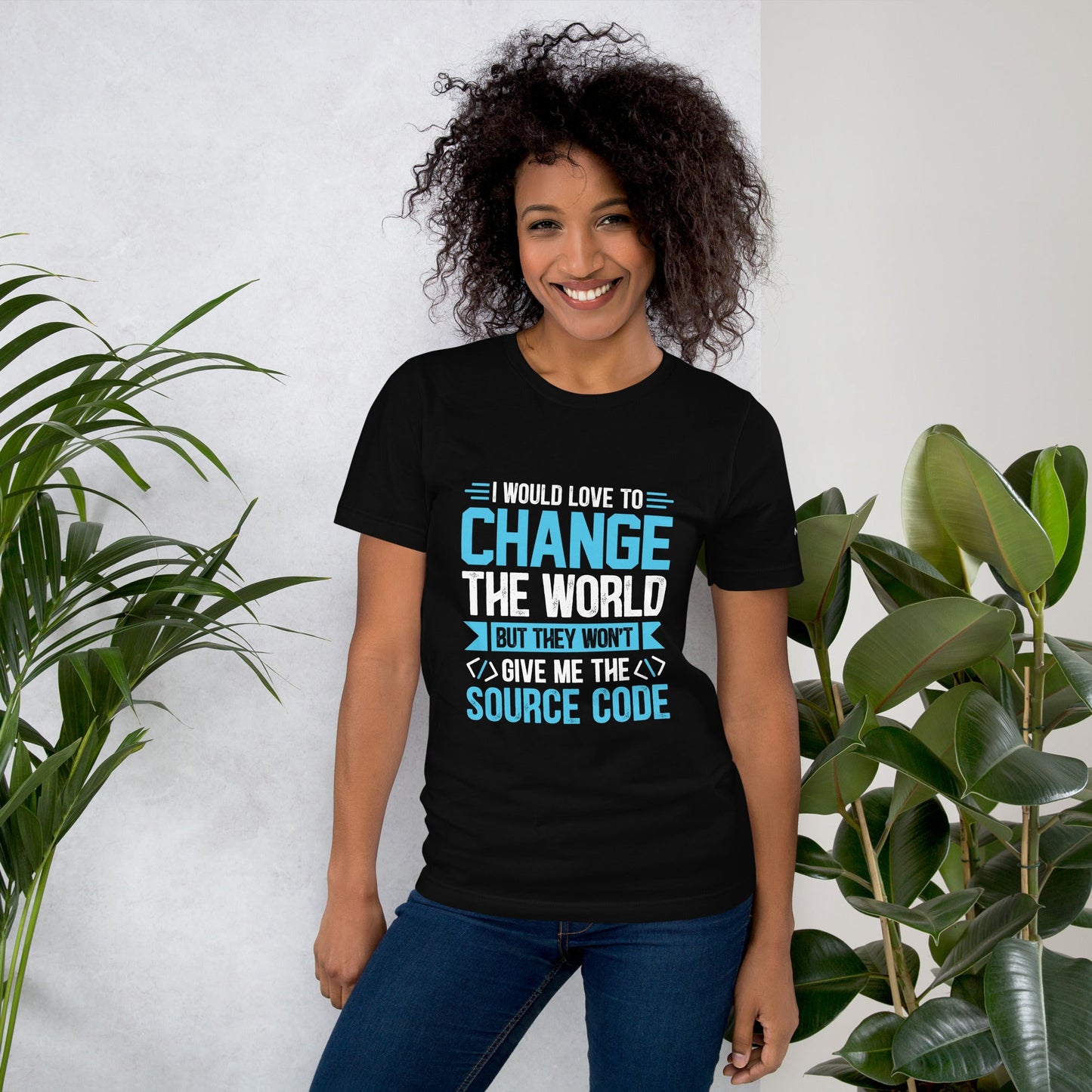 I would Love to Change the world, but they won't Give me the Source Code V1 - Unisex t-shirt by DarkByteGear