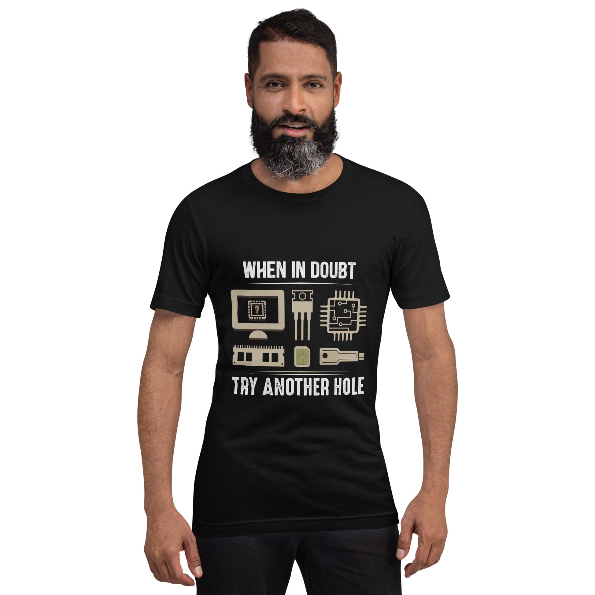 When in doubt, Try another hole V1 - Unisex t-shirt by DarkByteGear