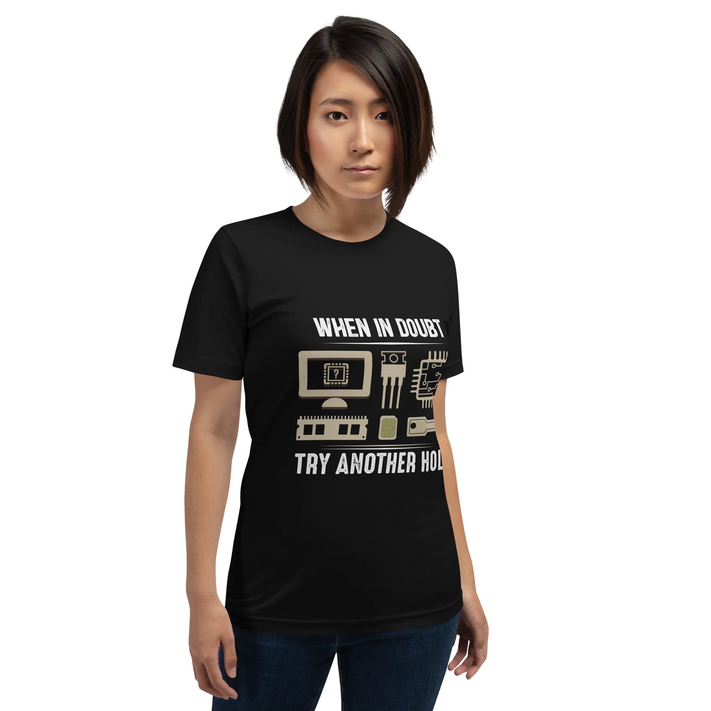When in doubt, Try another hole V1 - Unisex t-shirt by DarkByteGear
