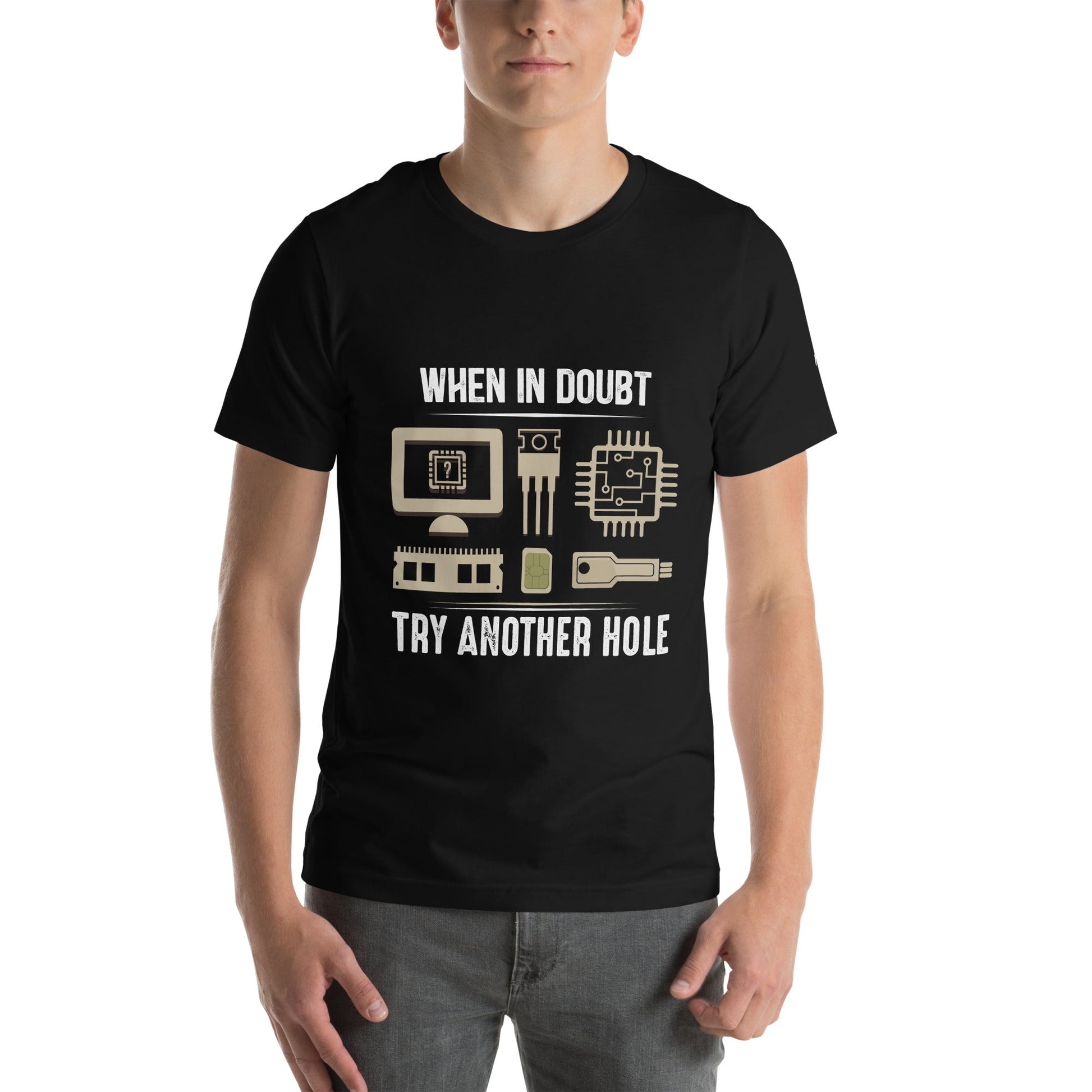 When in doubt, Try another hole V1 - Unisex t-shirt by DarkByteGear