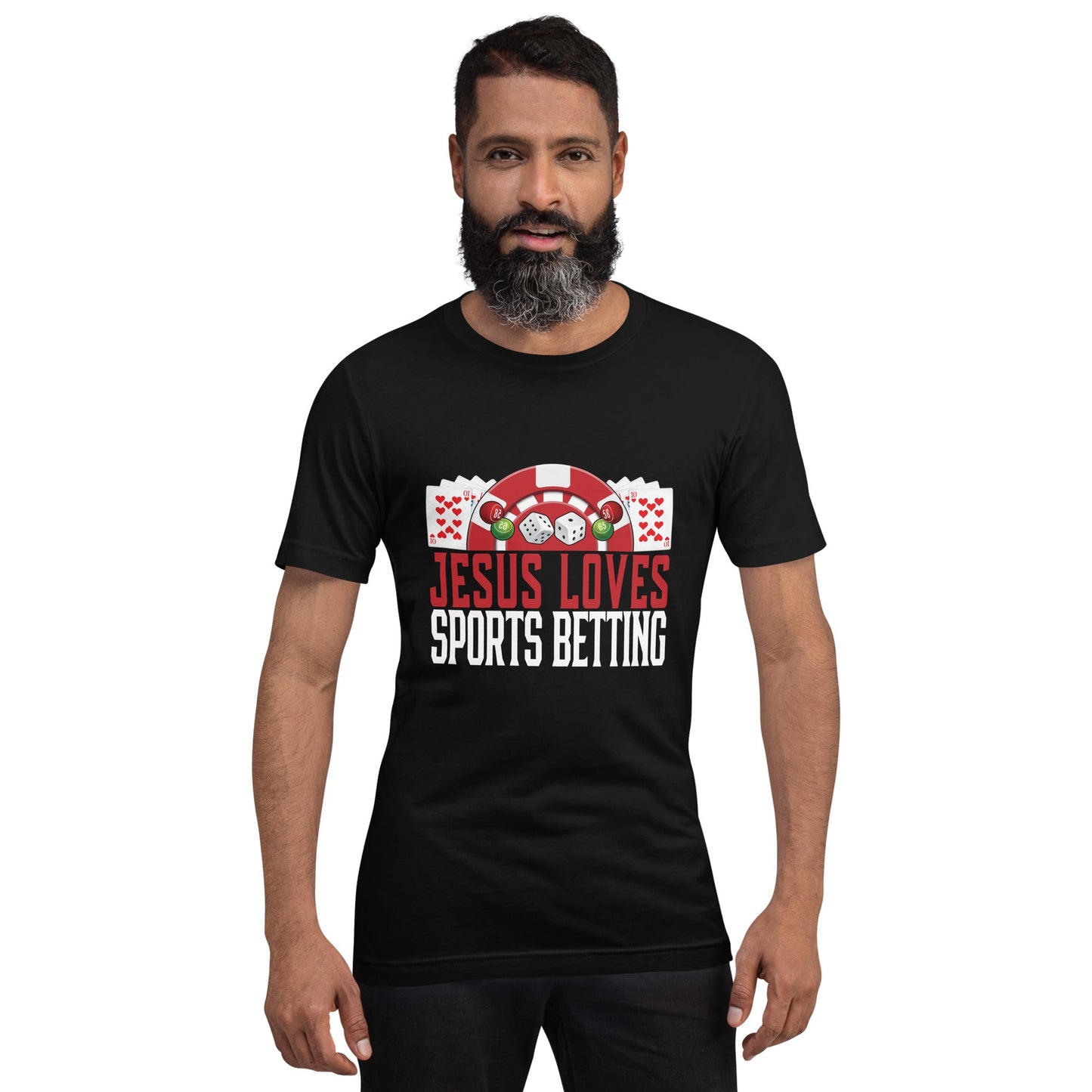 Jesus Loves Sports Betting - Unisex t-shirt by DarkByteGear