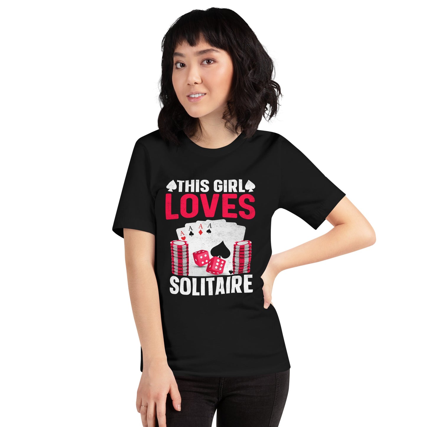 This Girl Loves Solitaire - Unisex t-shirt by DarkByteGear