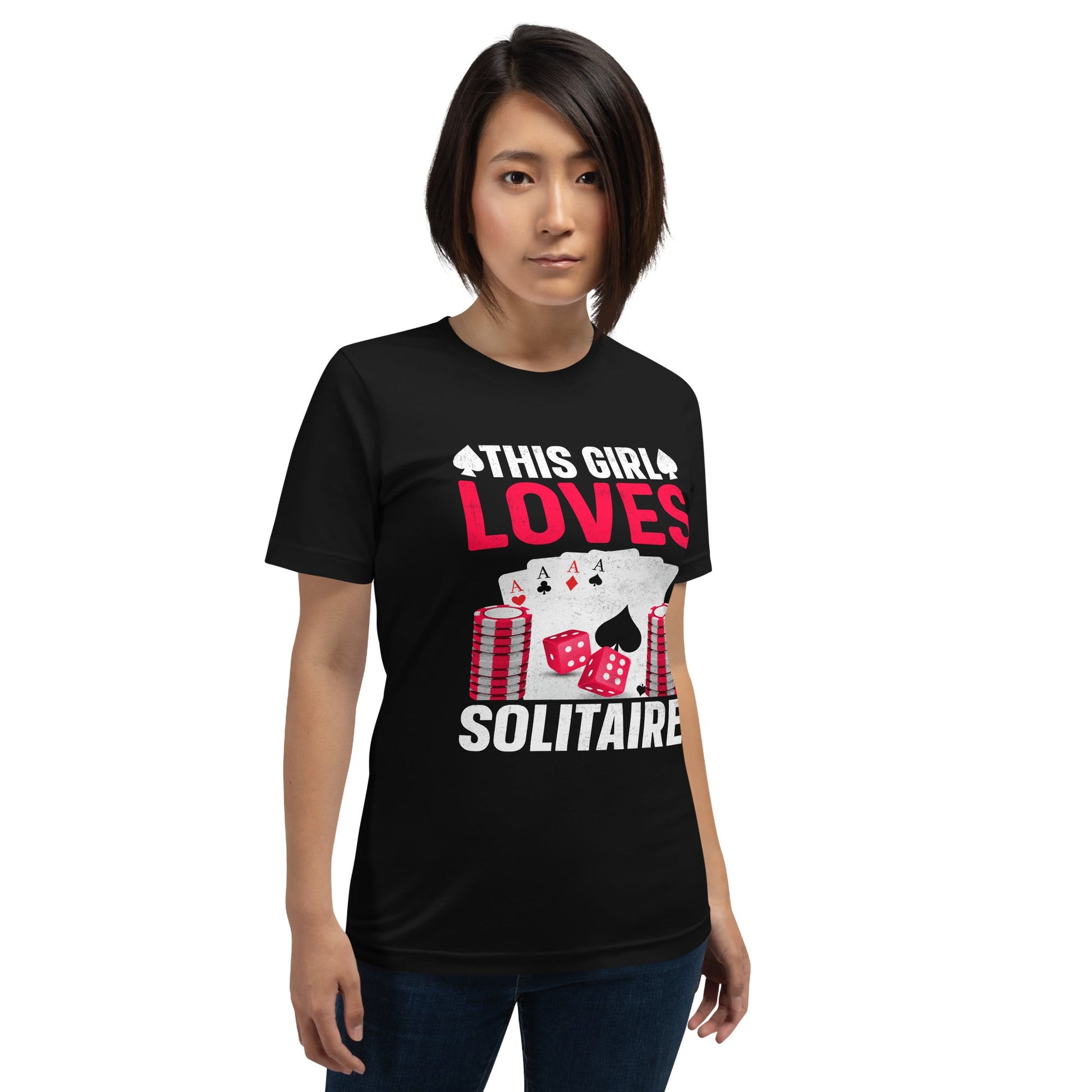 This Girl Loves Solitaire - Unisex t-shirt by DarkByteGear