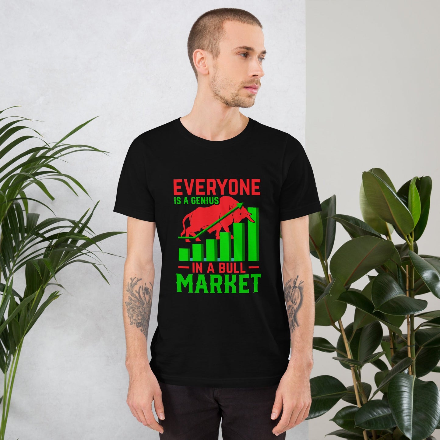 Everyone is a Genius in a Bull Market V1 - T-Shirt by DarkByteGear