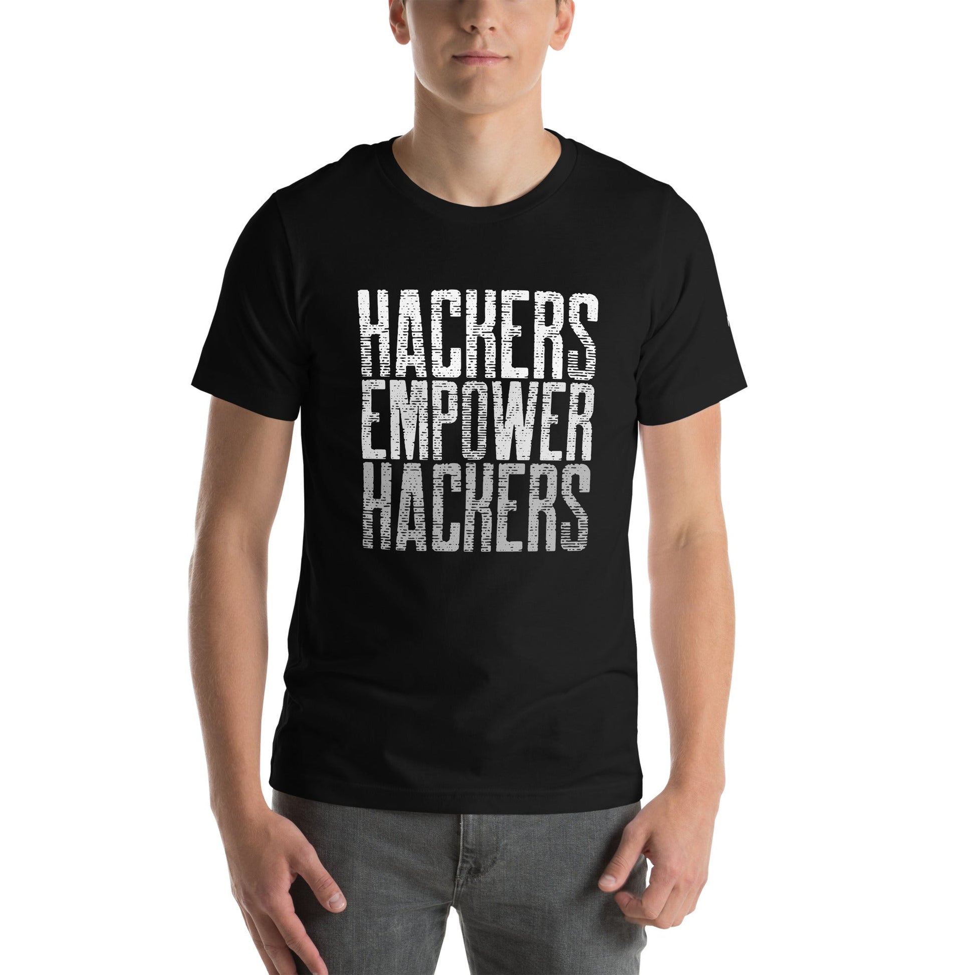 Hackers Empower Hackers V1 - Unisex t-shirt by DarkByteGear