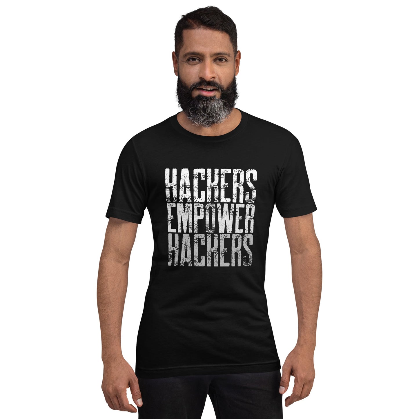 Hackers Empower Hackers V1 - Unisex t-shirt by DarkByteGear